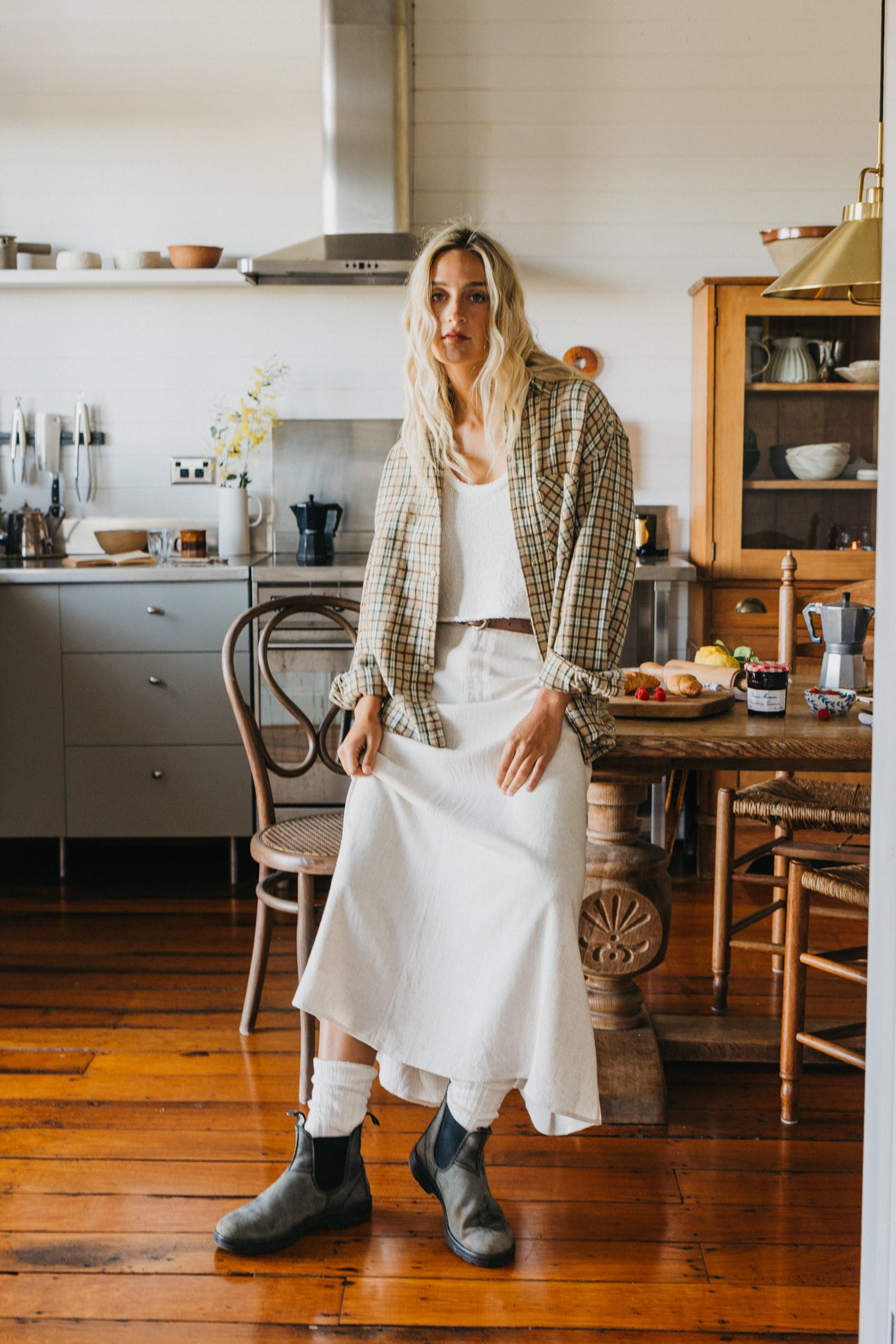 Klara - Beige Maxi Skirt