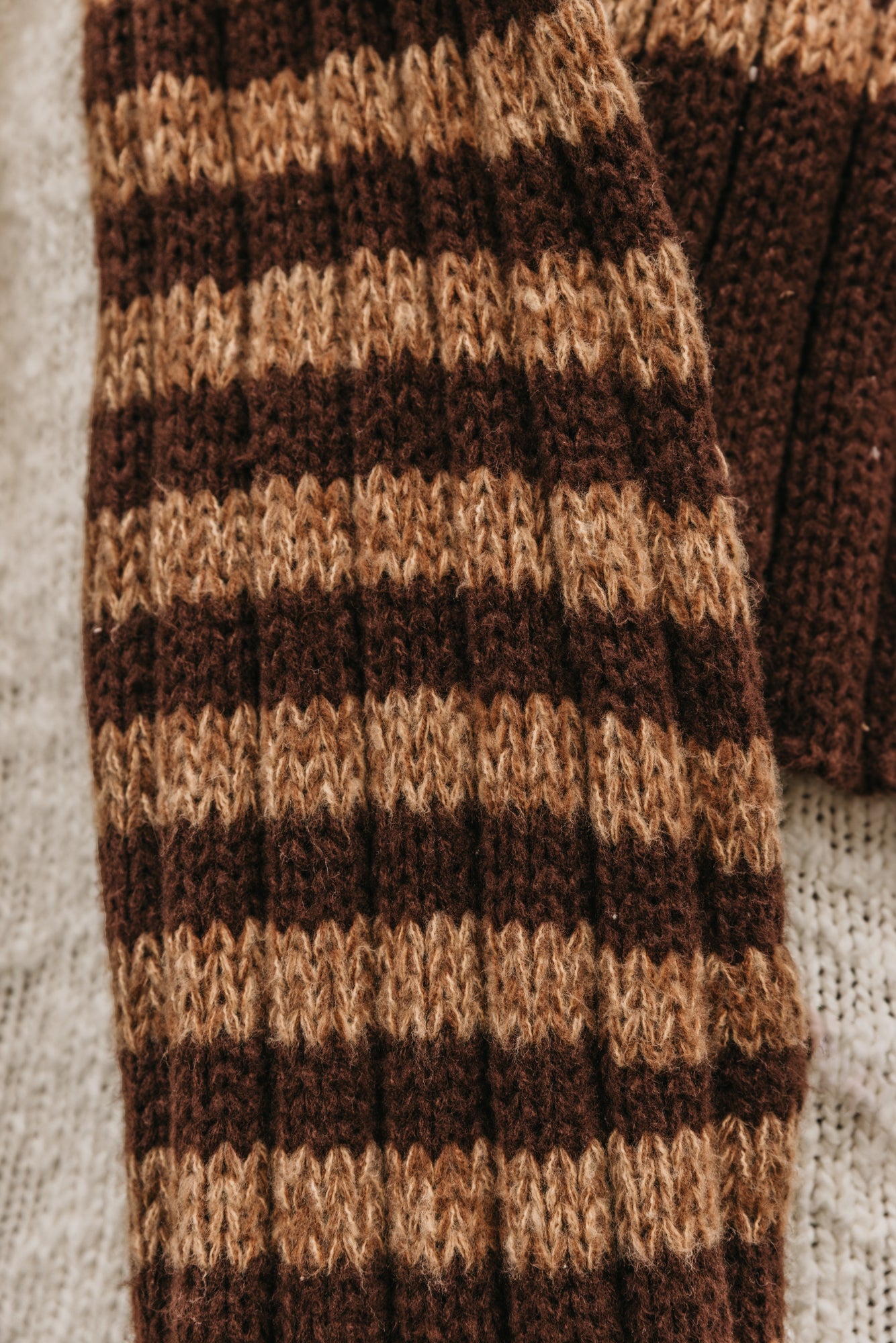 Brownie - Striped Knitted Scarf
