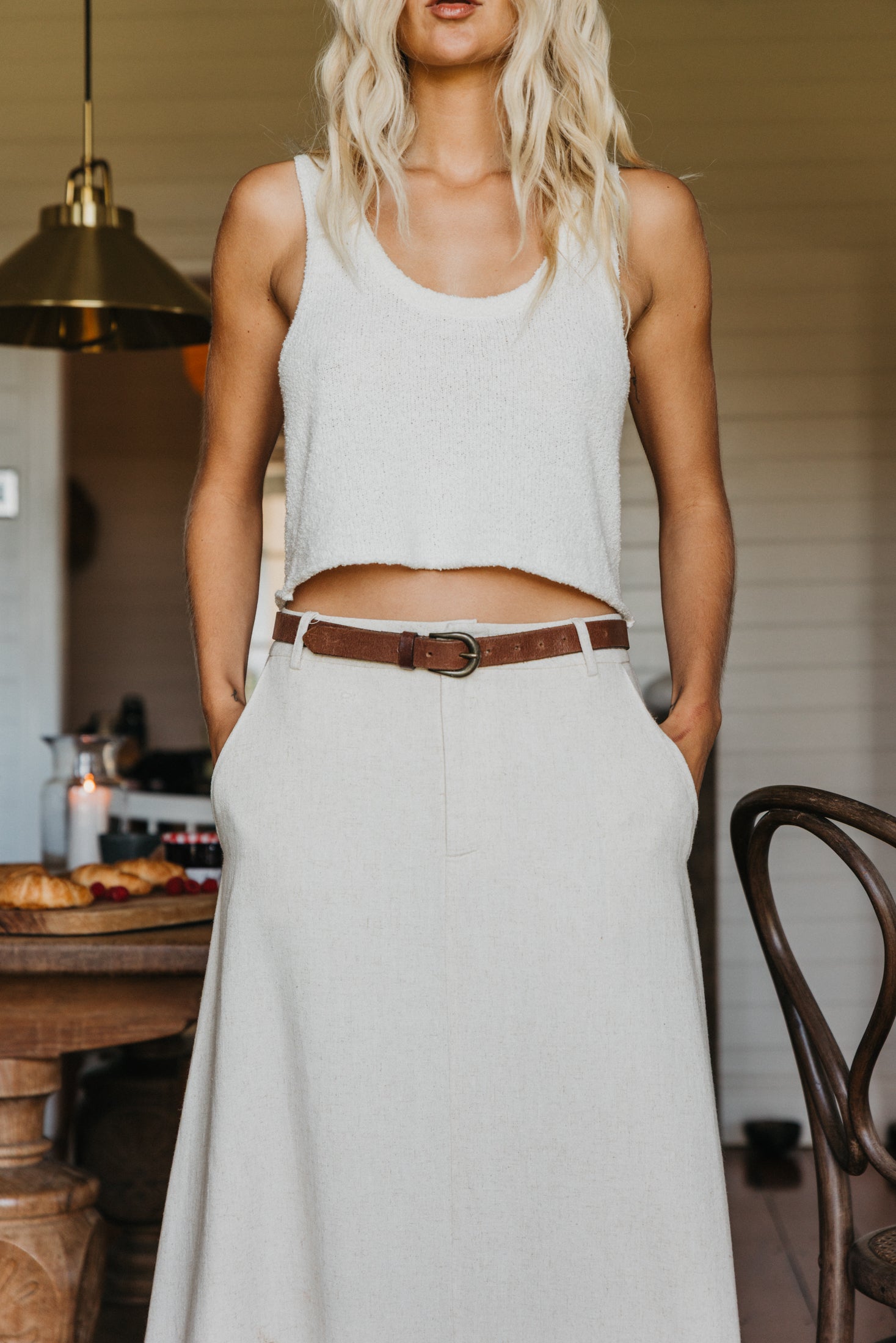 Klara - Beige Maxi Skirt
