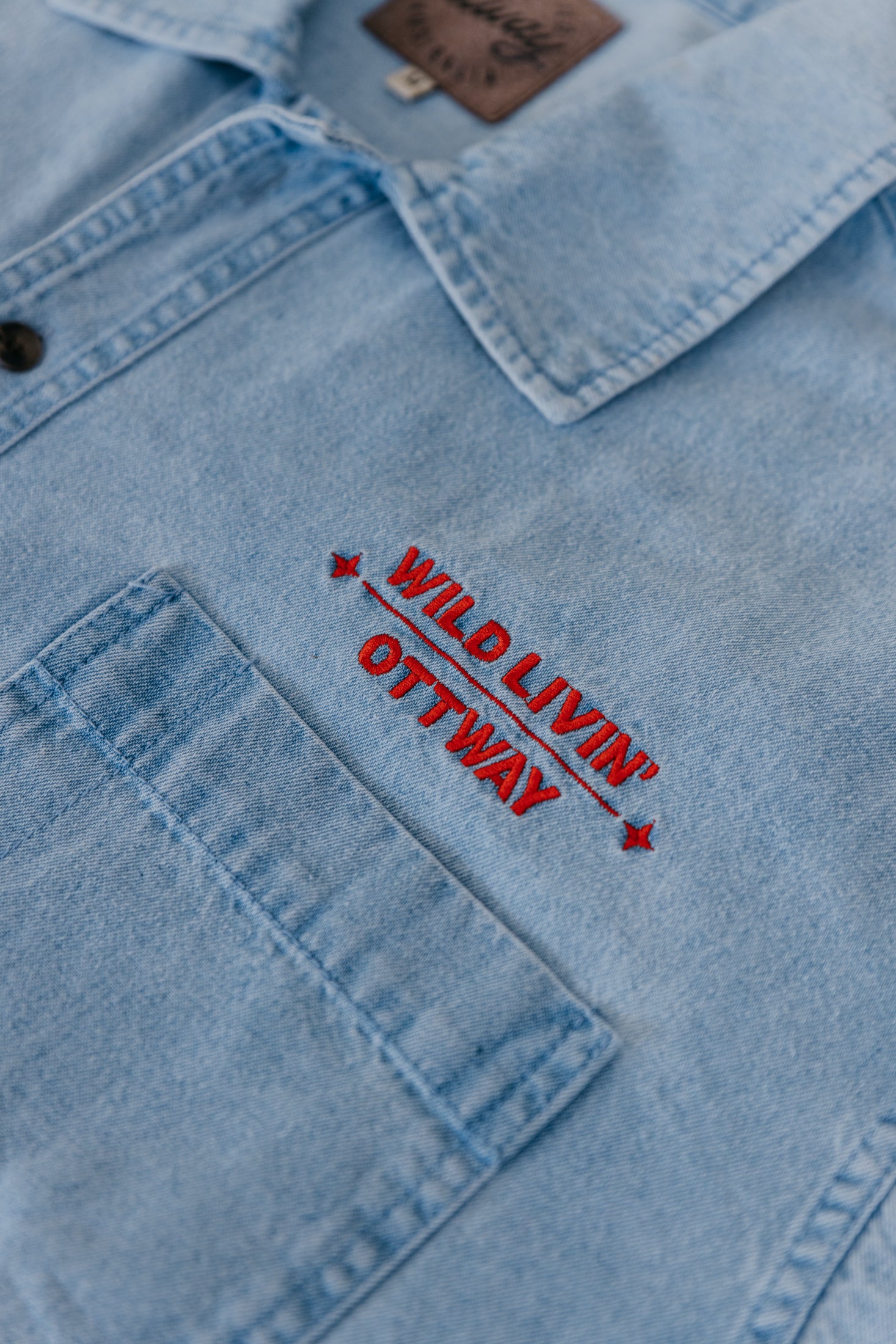 Wild Livin - Cropped Denim Shirt
