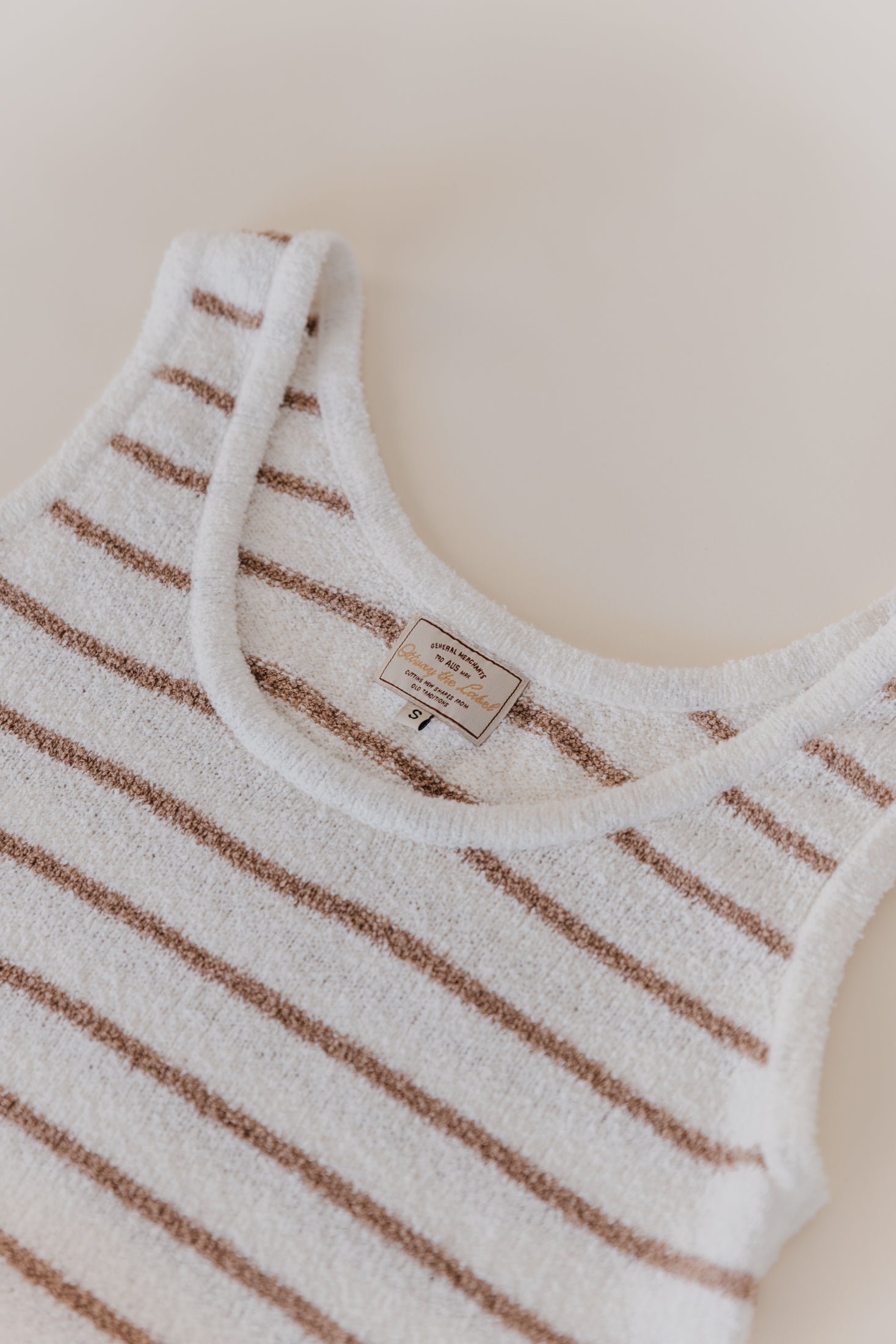 Brisa - Striped Textured Rib Knit Tank