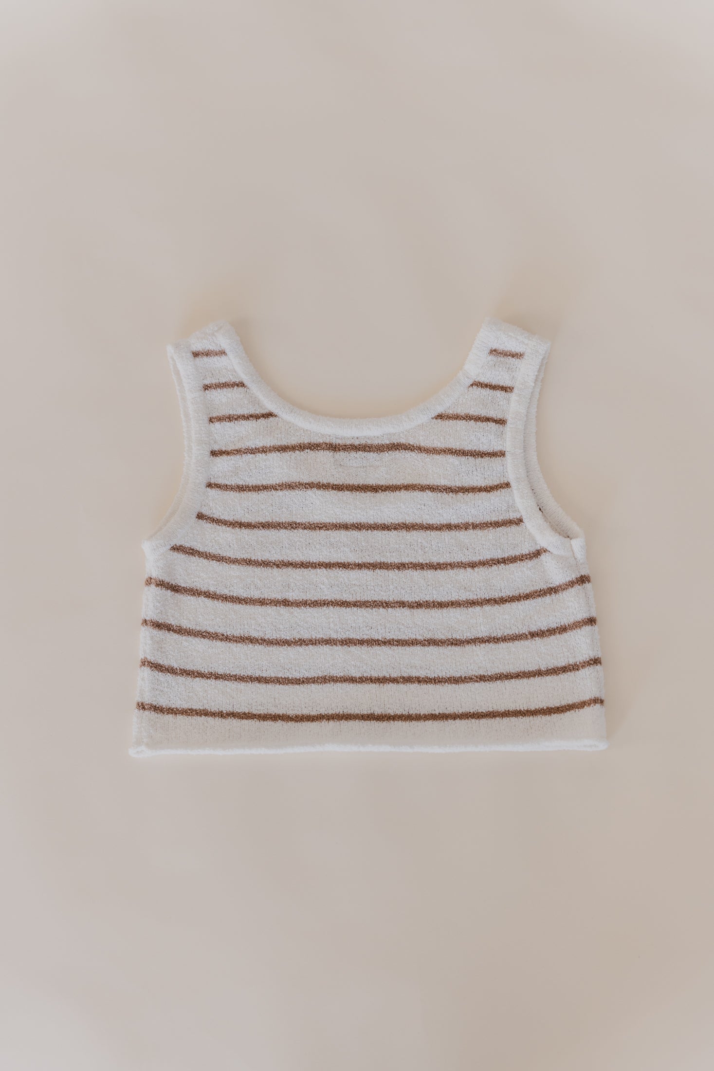 Brisa - Striped Textured Rib Knit Tank