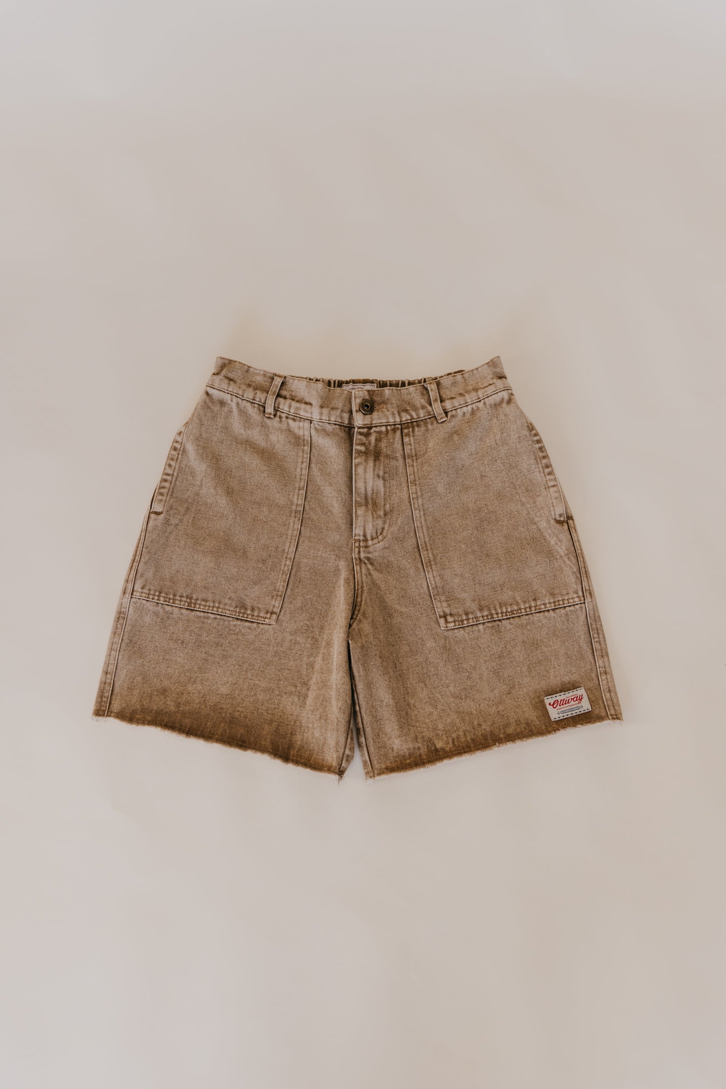 Overland Shorts - Washed Brown Denim
