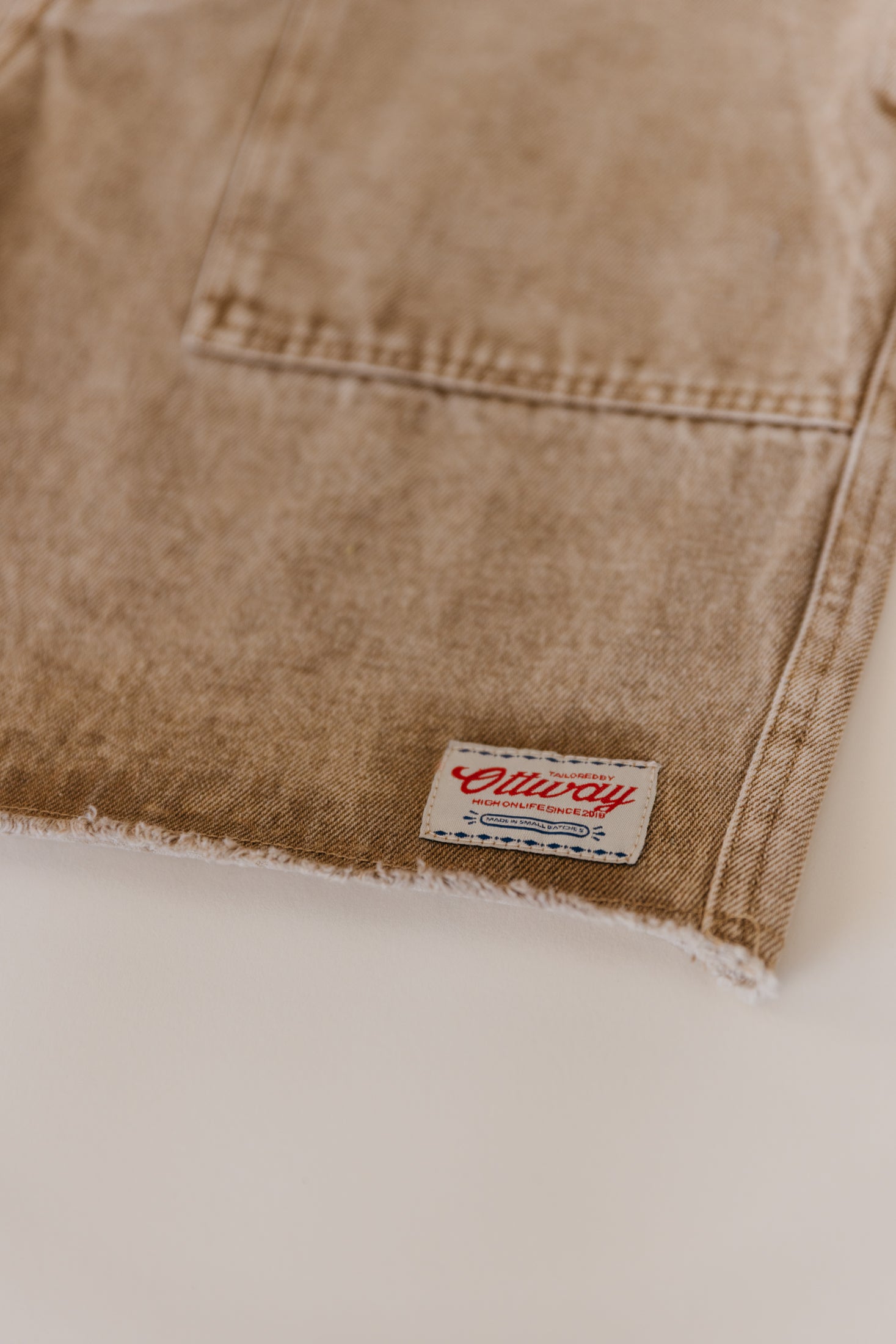 Overland Unisex Shorts - Washed Brown Denim