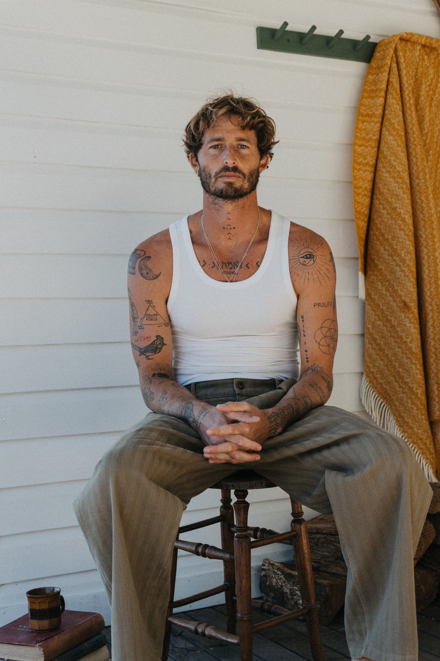 Ben Roy - Baggy Pleated Pants - Washed Green