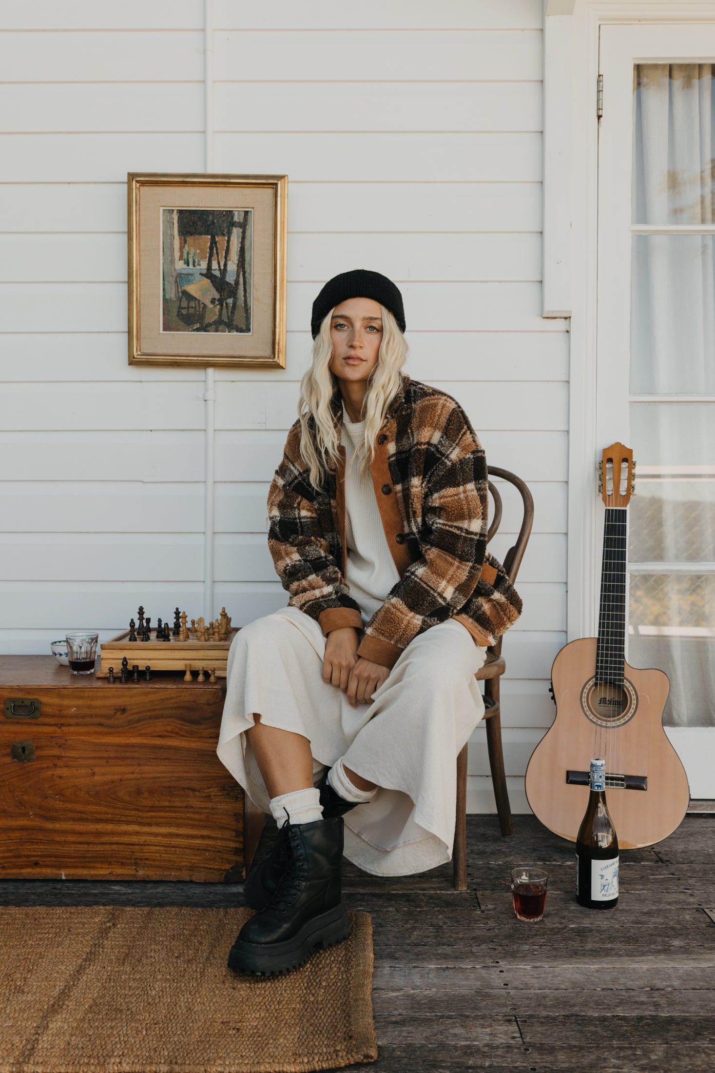 Foster - Flannel Sherpa Unisex Jacket