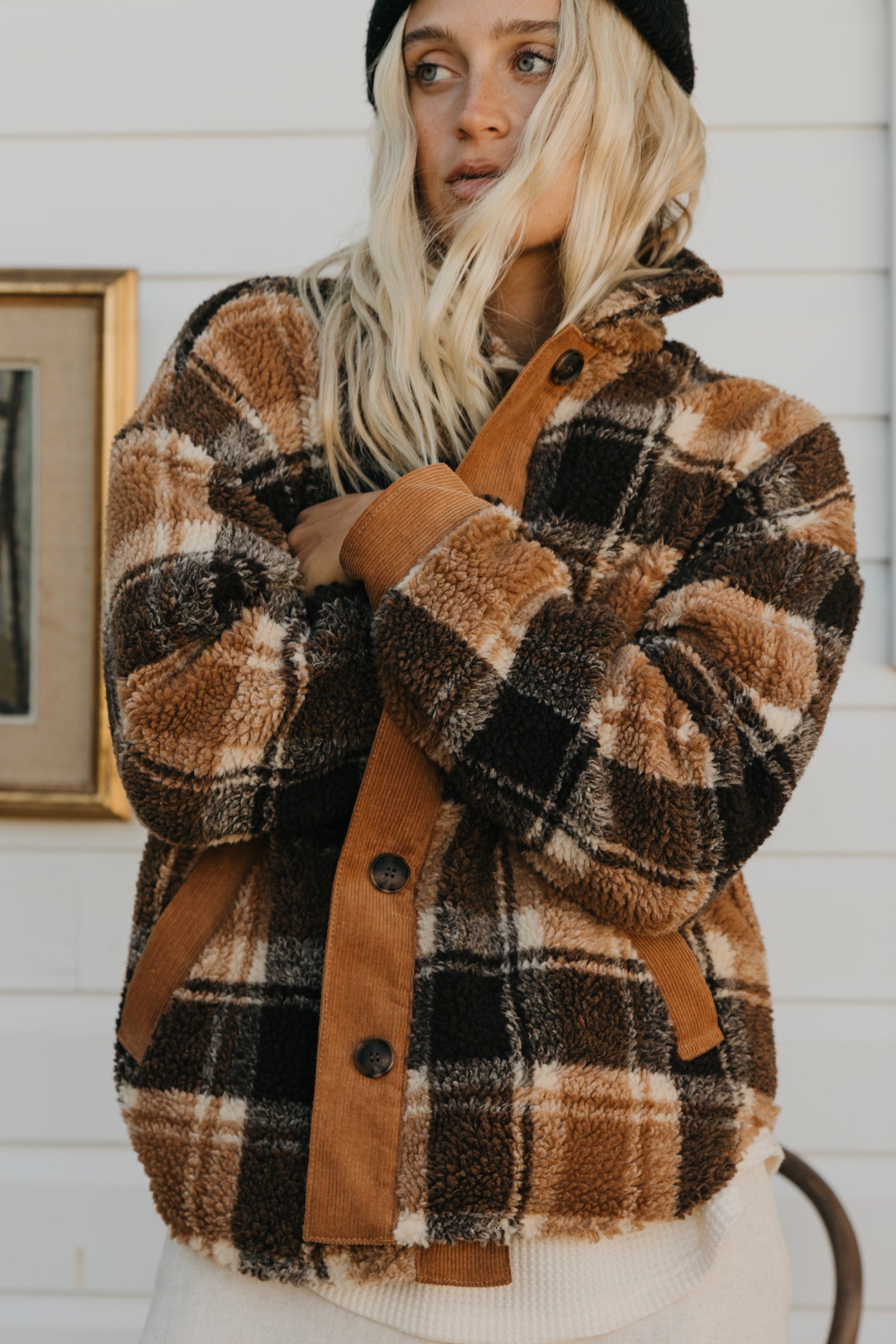 Foster - Flannel Sherpa Unisex Jacket