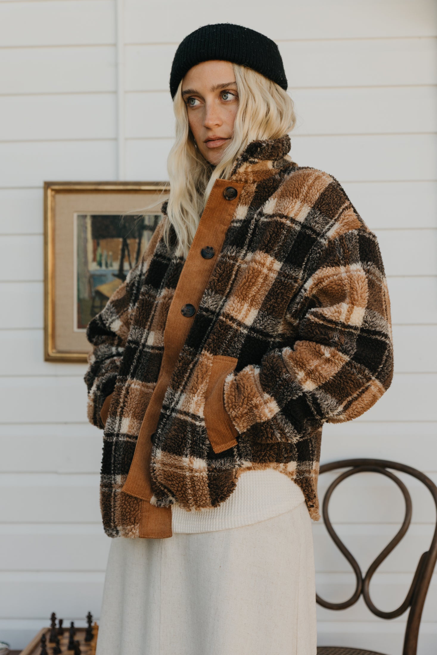 Foster - Flannel Sherpa Unisex Jacket