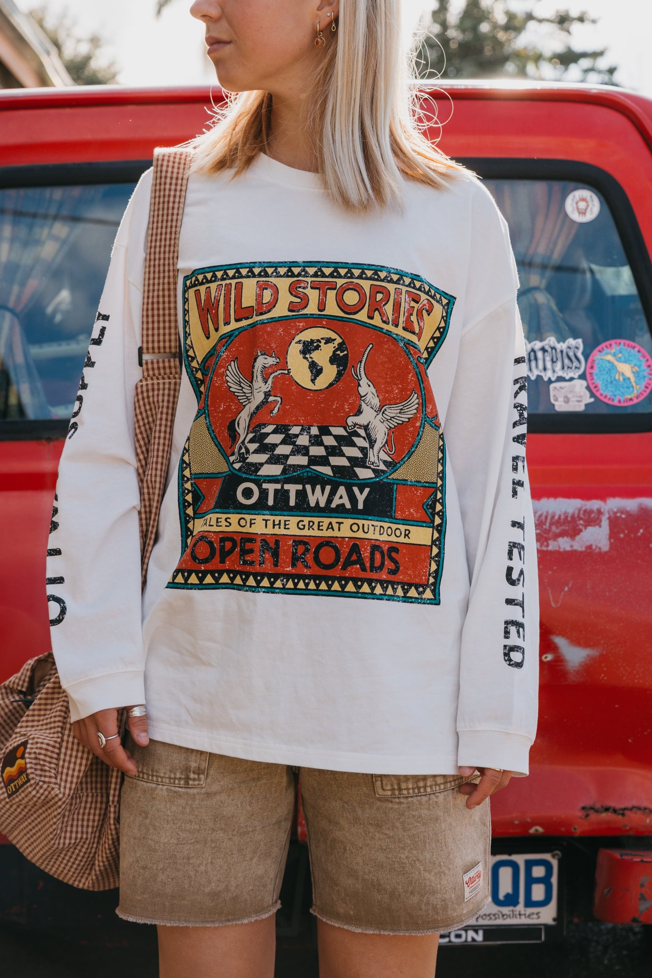 Wild Stories Long Sleeve Unisex T-Shirt - White