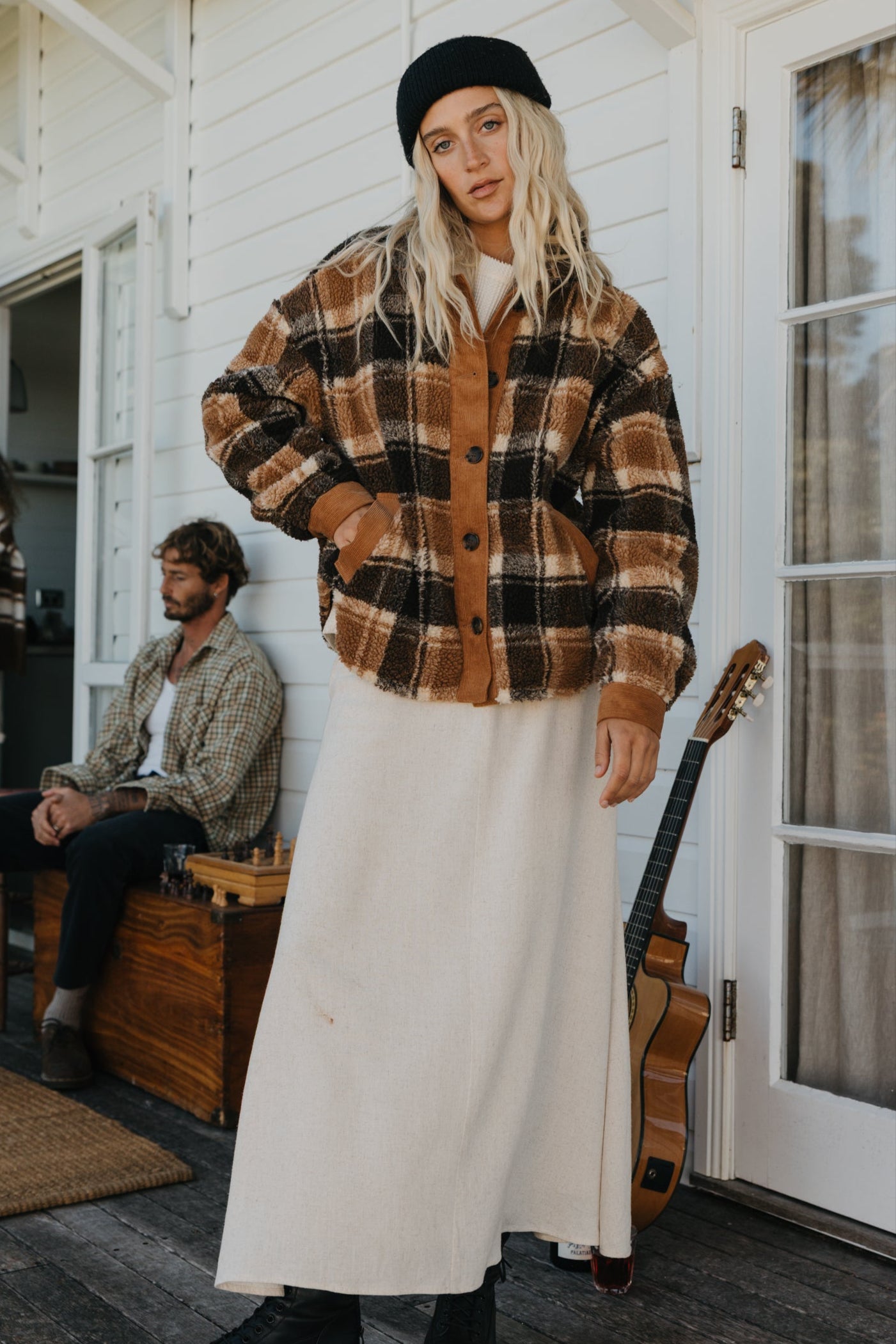 Foster - Flannel Sherpa Unisex Jacket