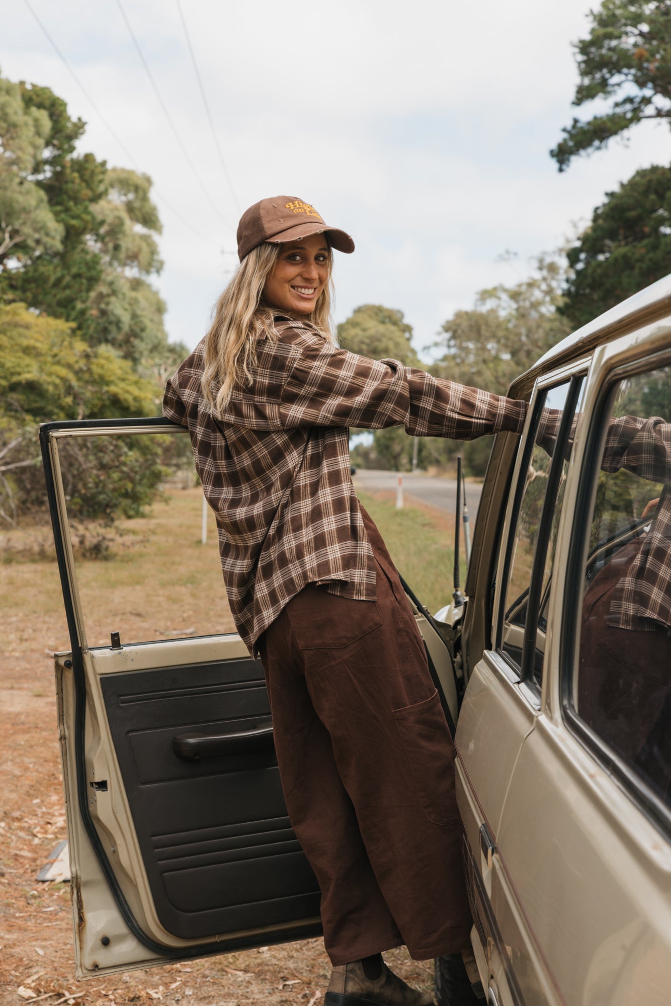 Milford Brown Plaid Shirt Unisex
