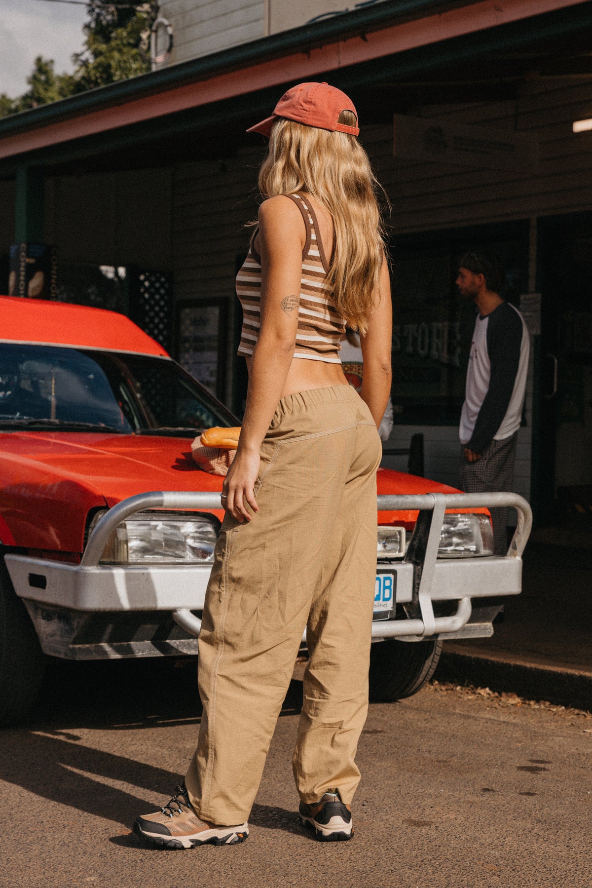 Knox - Brown Striped Tank