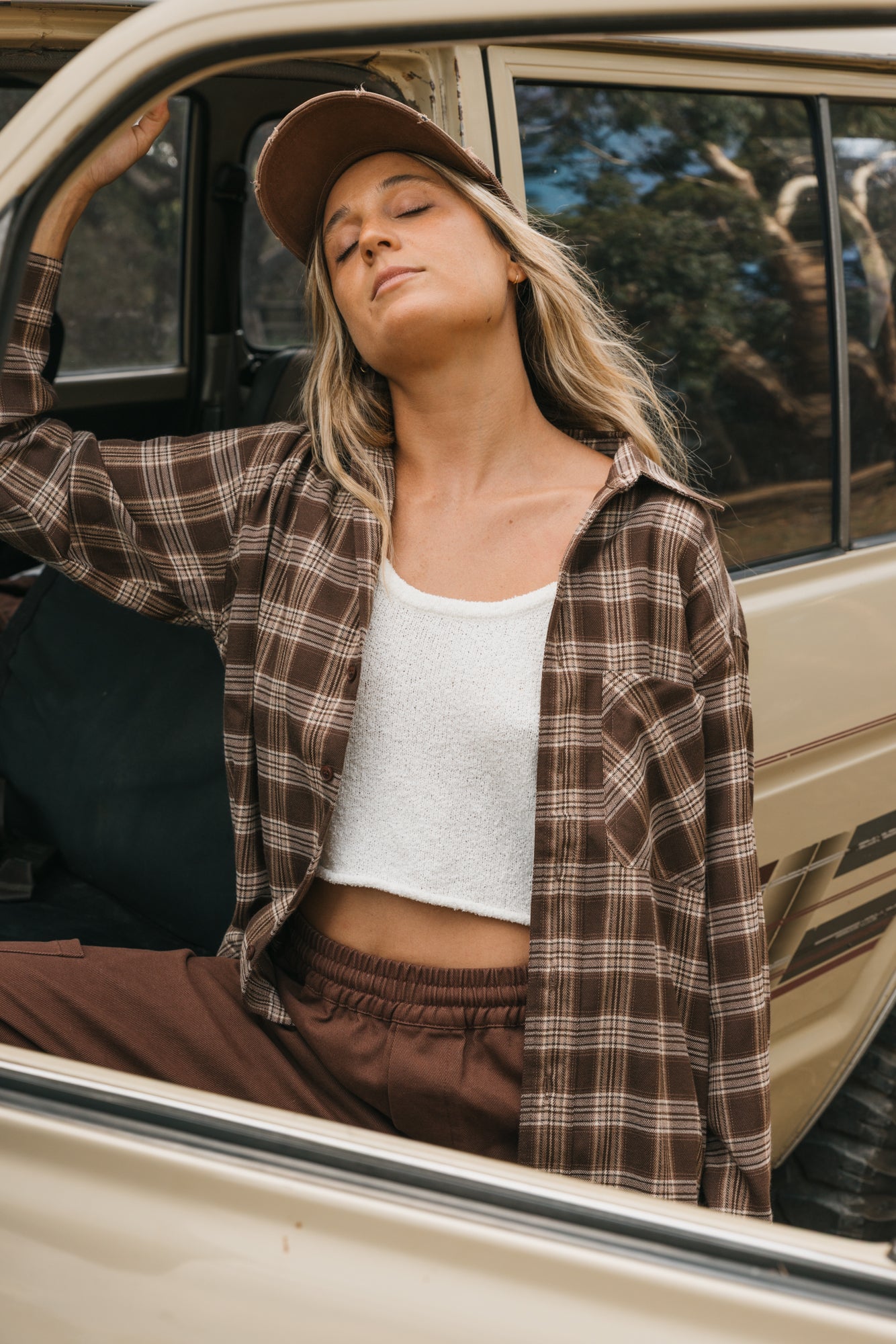 Milford Brown Plaid Shirt Unisex