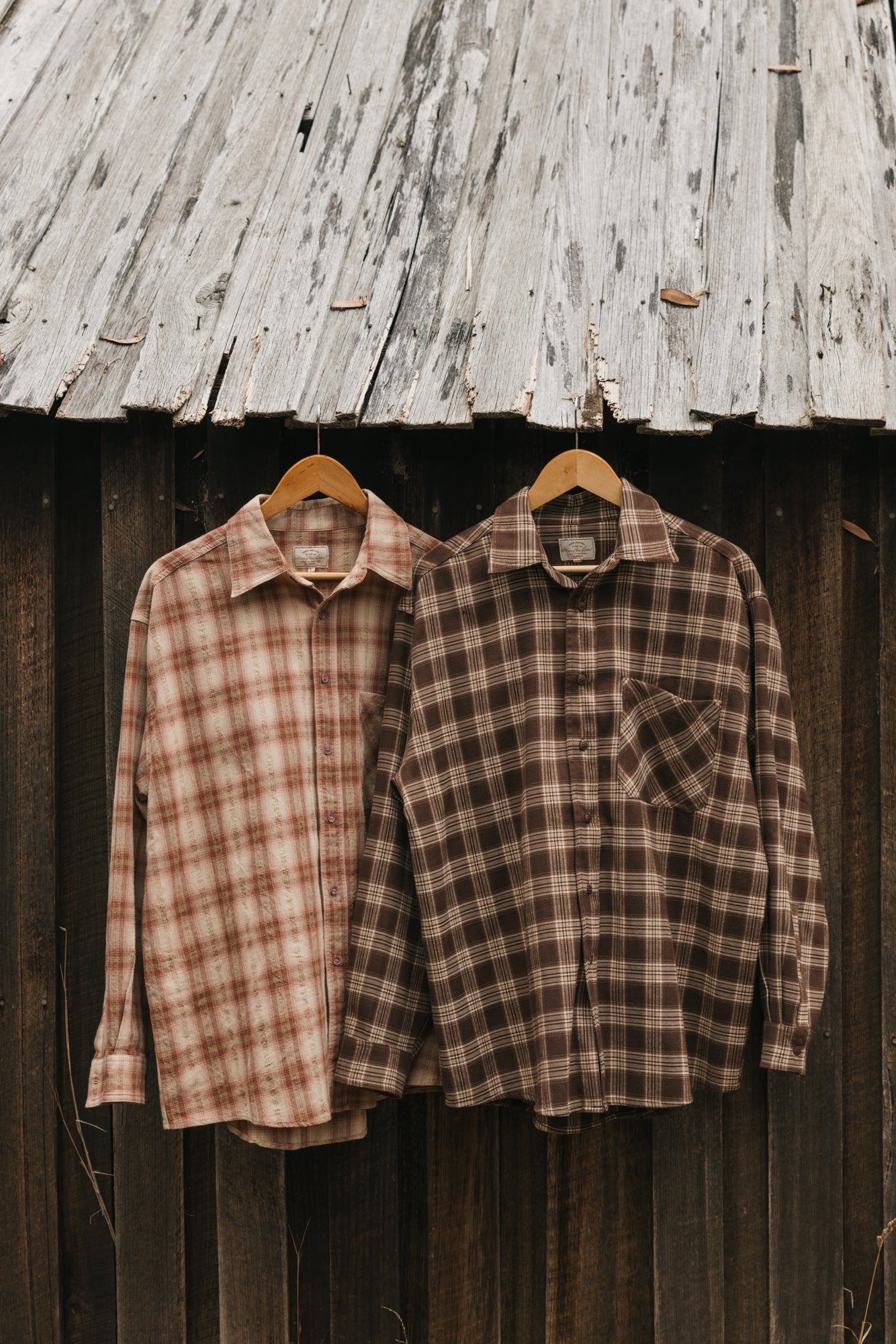Milford Brown Plaid Shirt Unisex