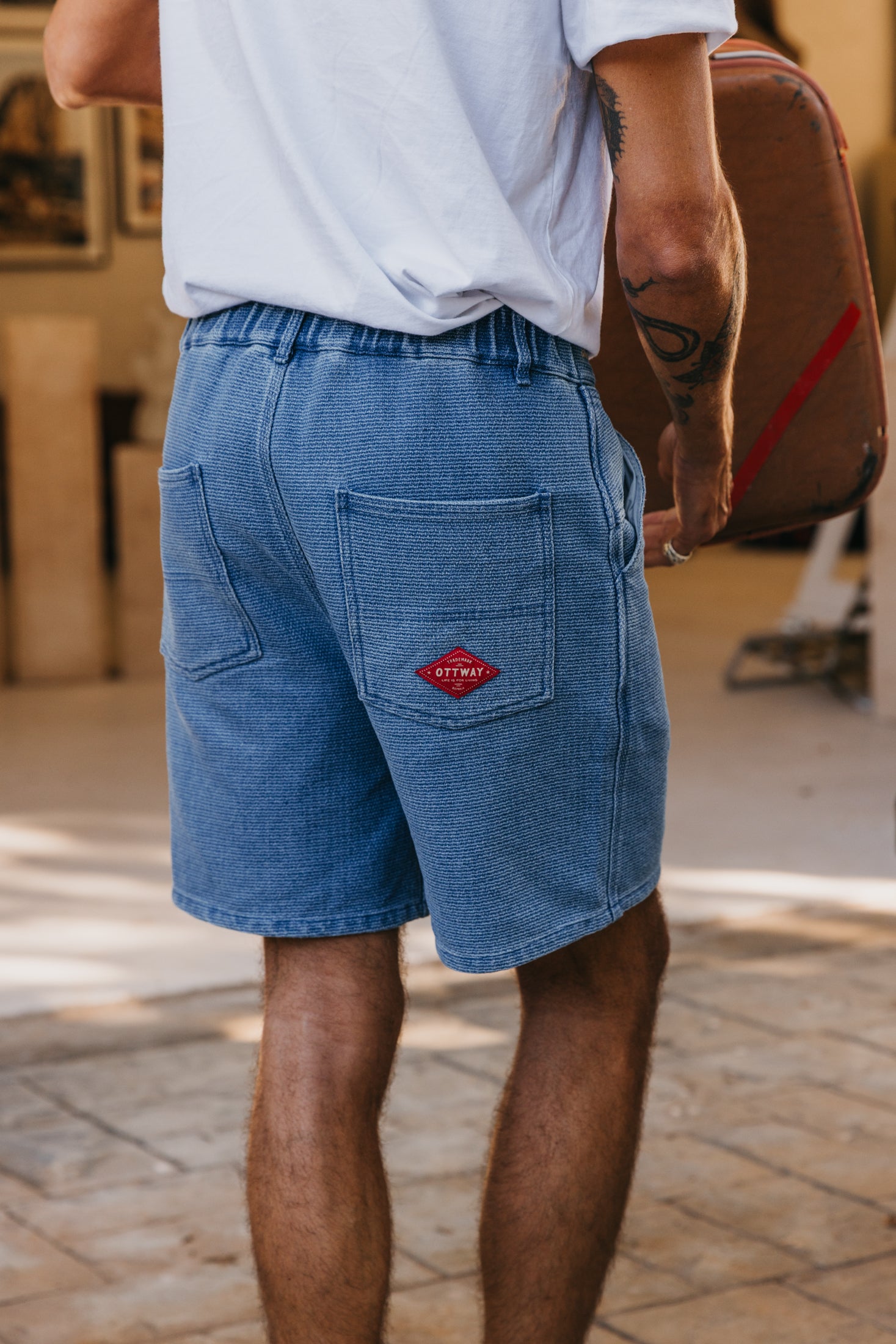 OTTWAY's® Textured Baggy Denim Shorts