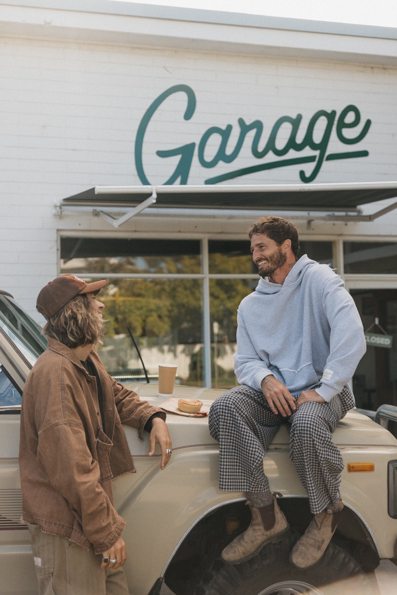 Chef Ottway Pants - Blue and Cream Plaid