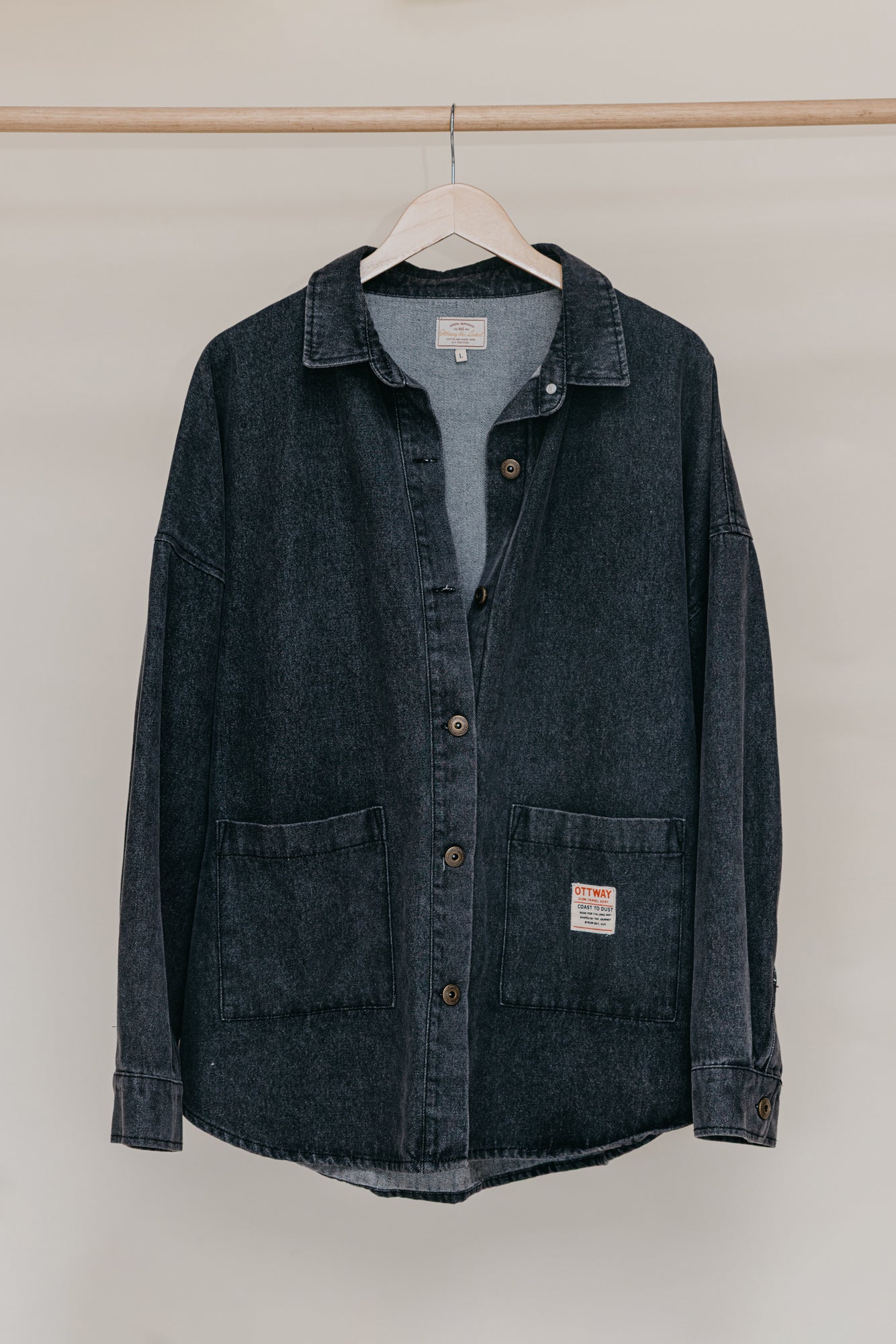 Carter Light Denim Jacket - Washed Black