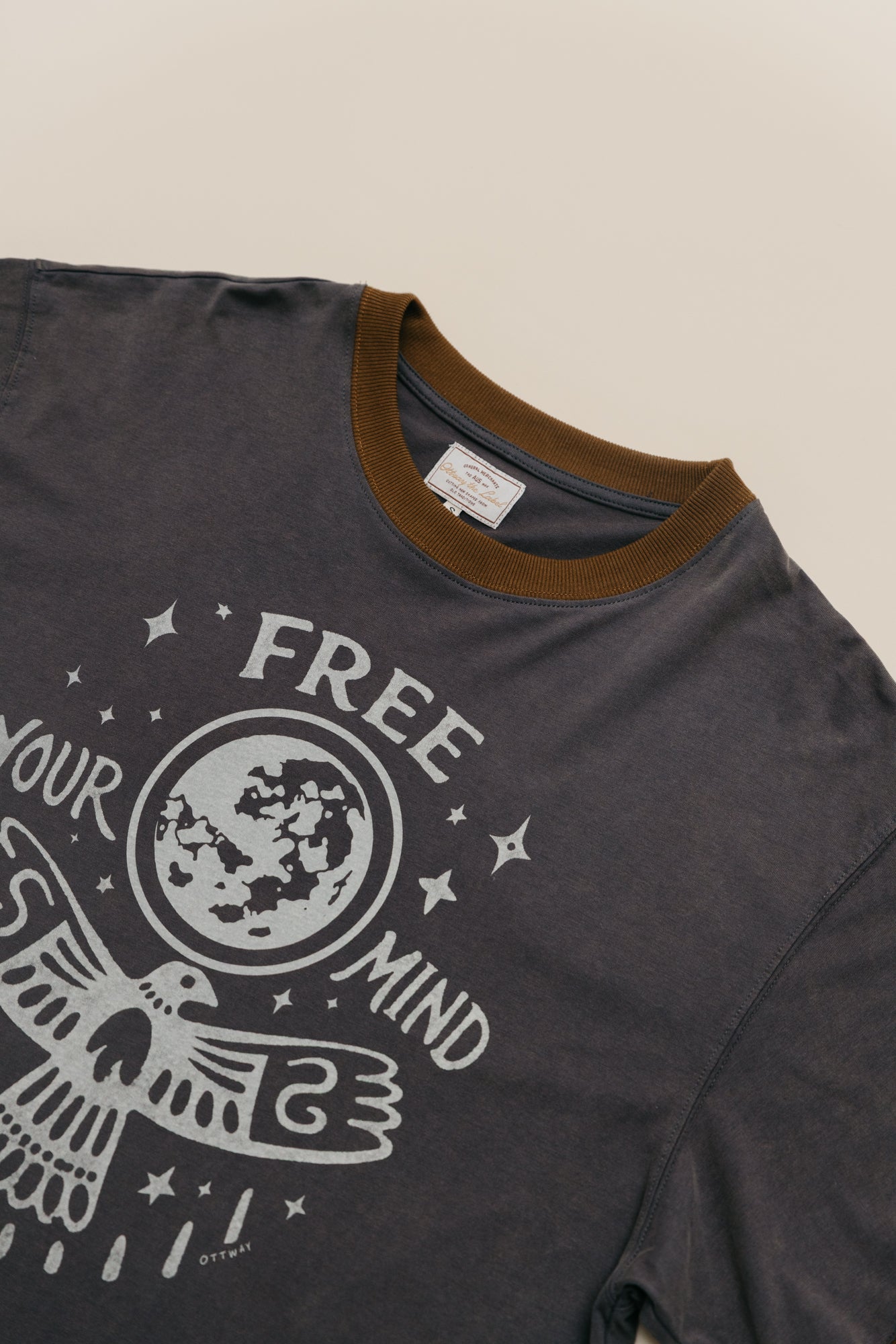 Free Your Mind Oversized T-Shirt - Washed Black