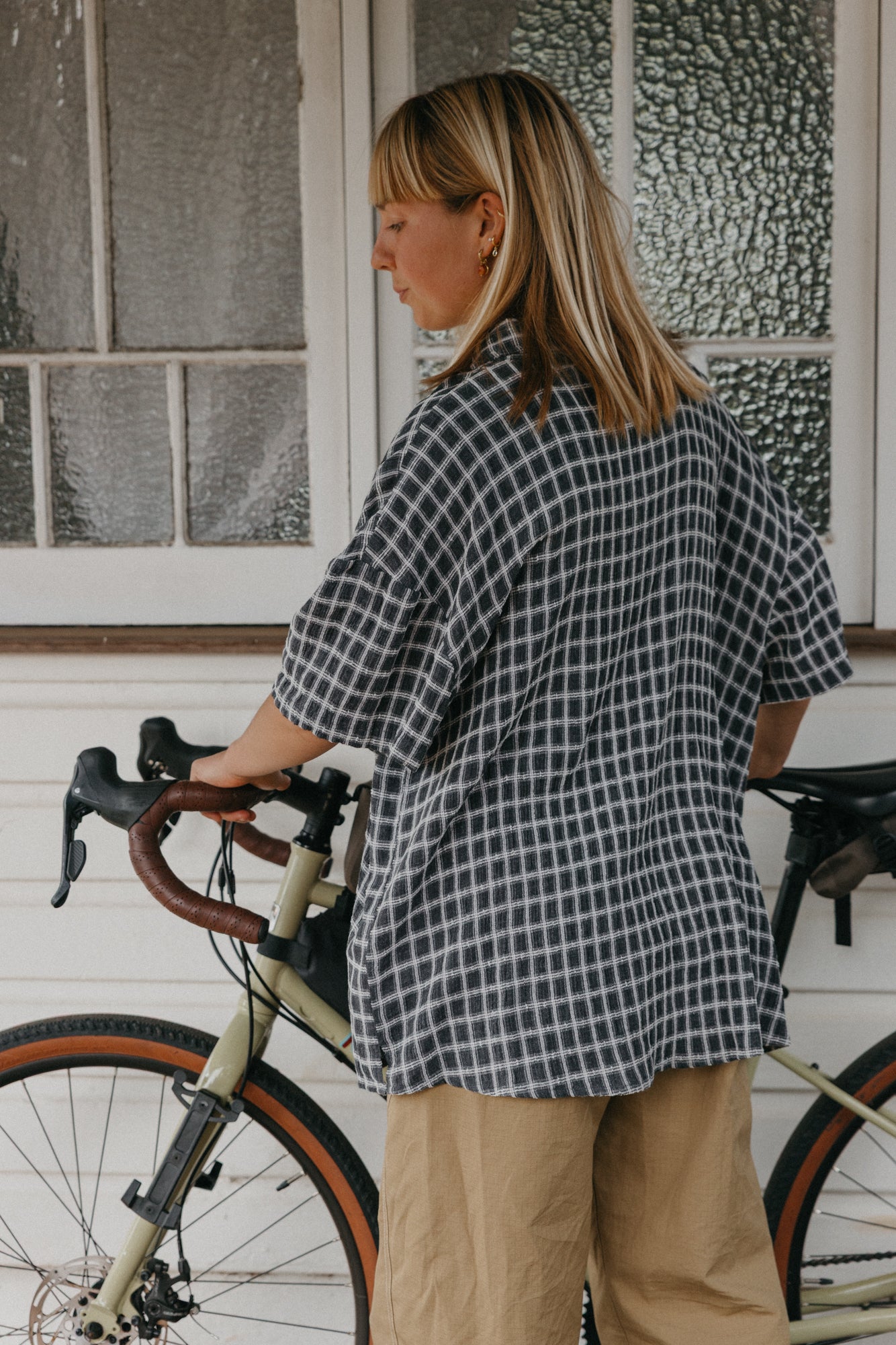 Myles - Checked Soft Charcoal Short Sleeve Unisex Shirt