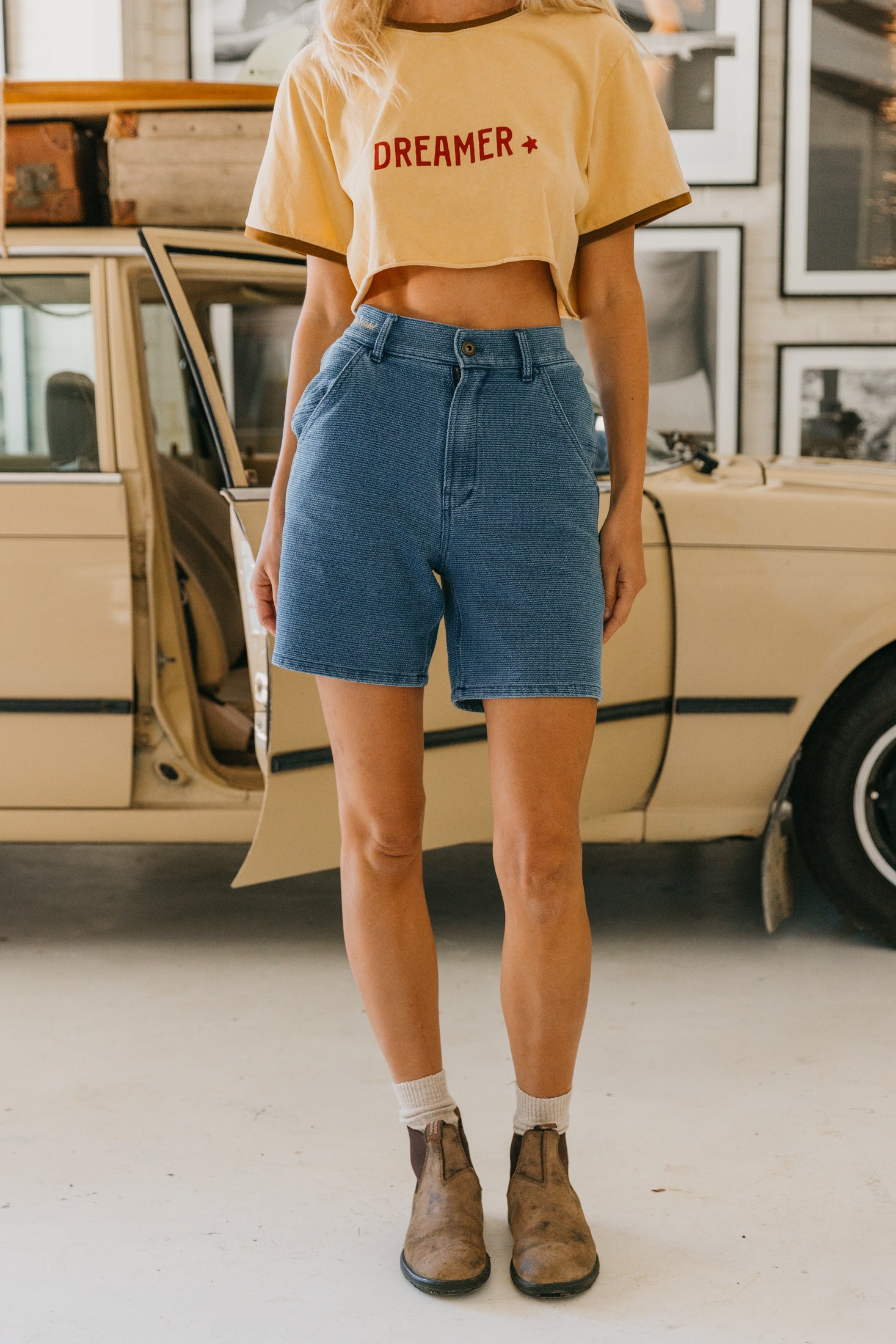 OTTWAY's® Textured Baggy Unisex Denim Shorts