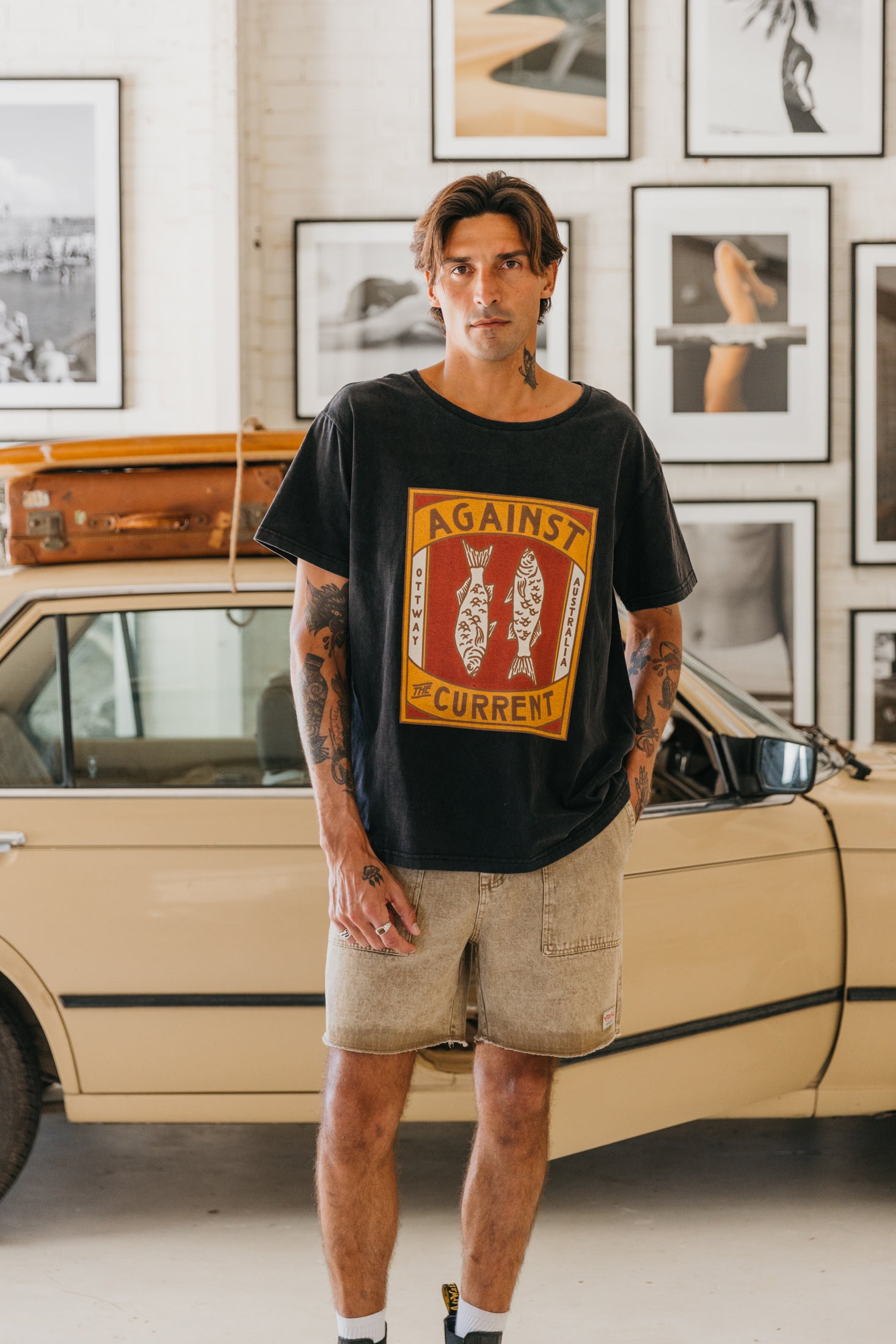 Against The Current T-Shirt - Washed Black