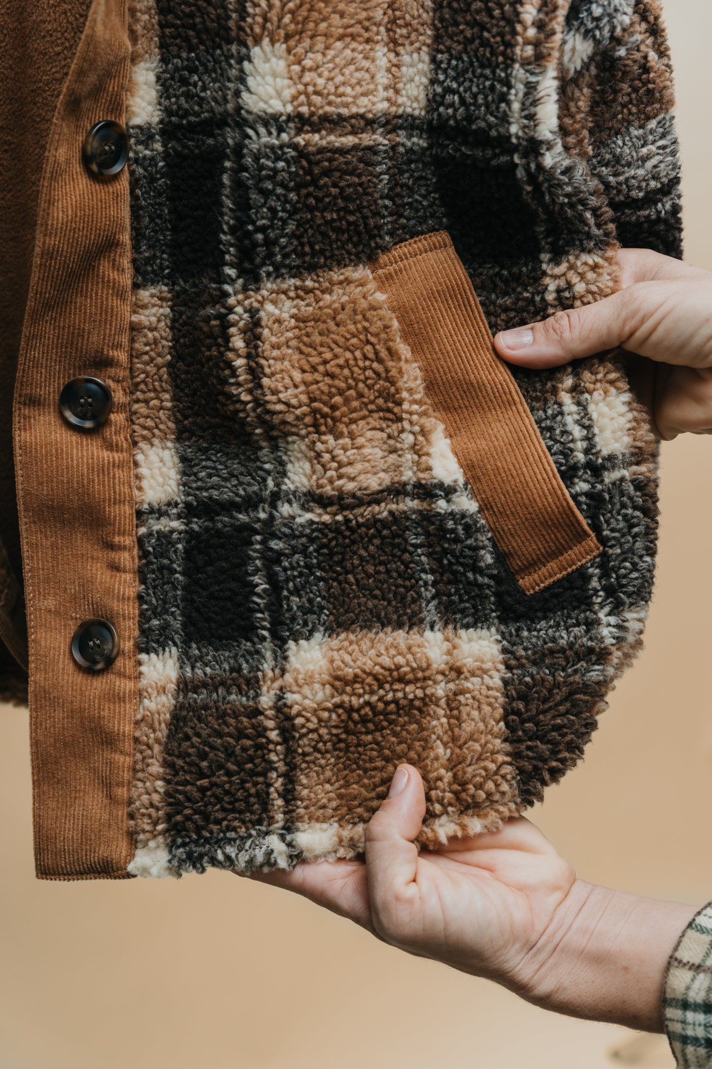 Foster - Flannel Sherpa Unisex Jacket