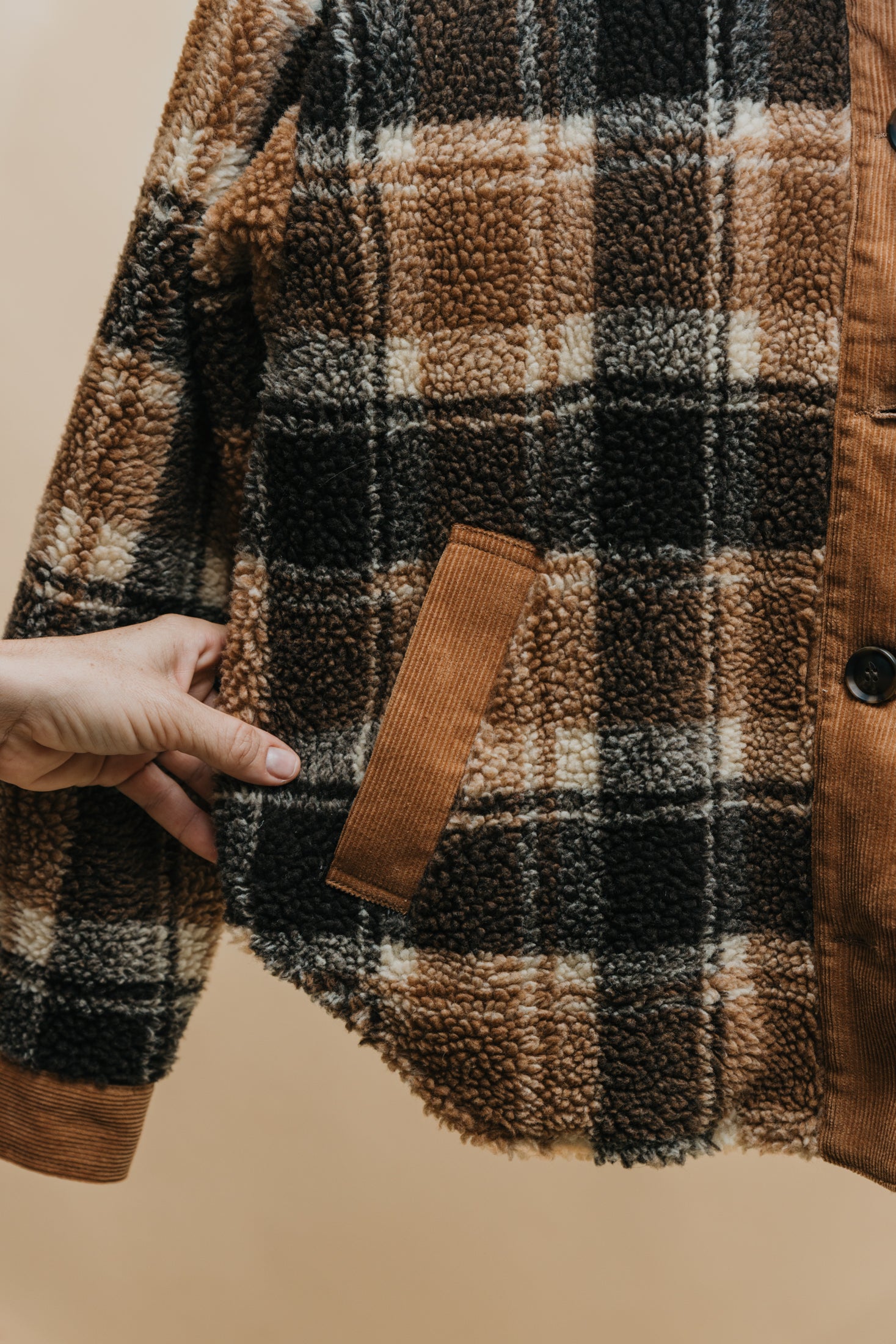 Foster - Flannel Sherpa Unisex Jacket