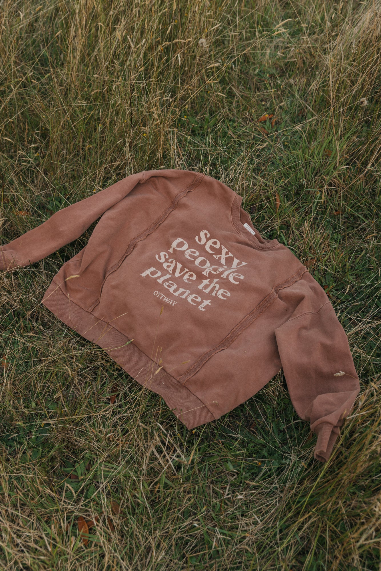 Sexy People Save The Planet Jumper - Rust