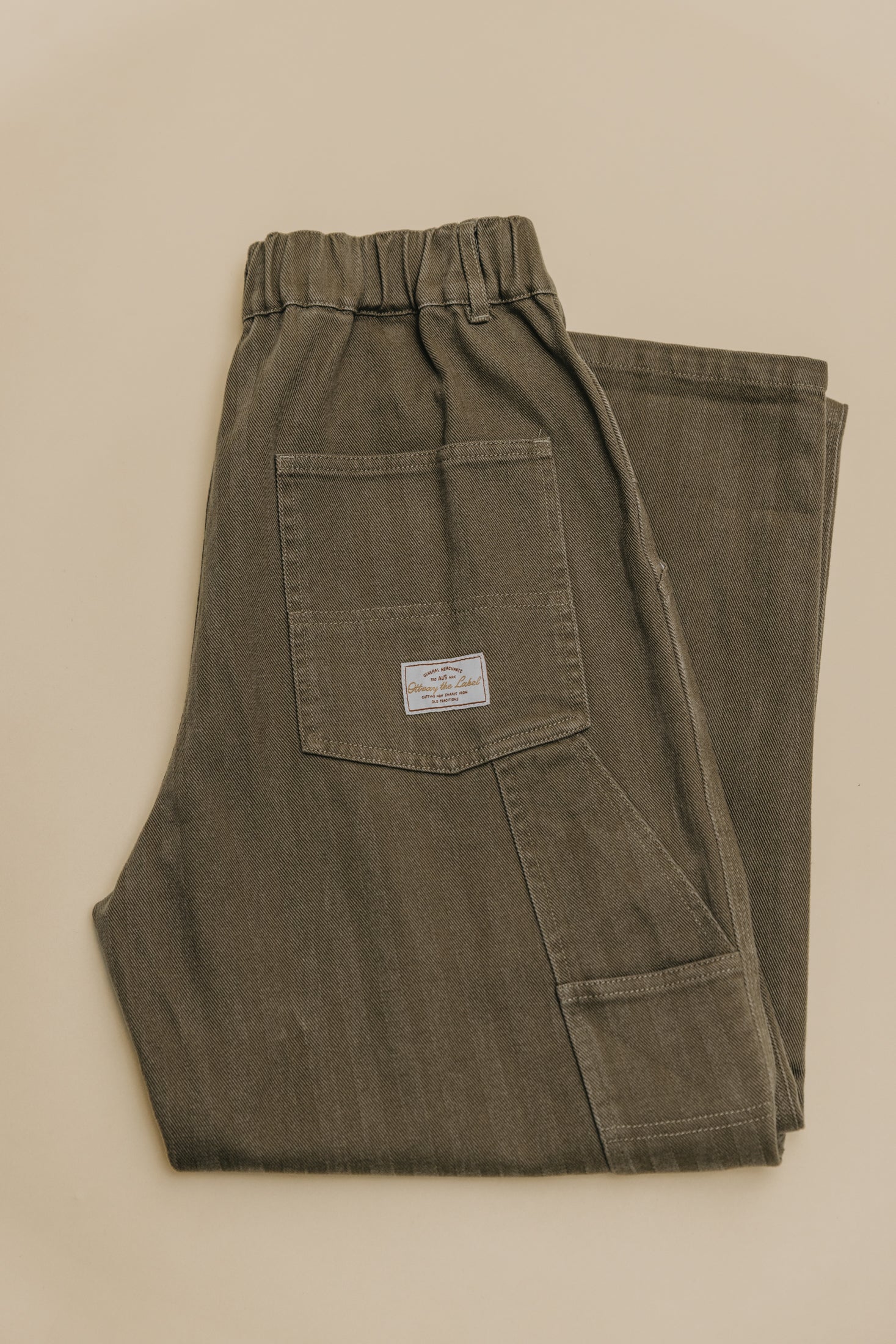 Ben Roy - Baggy Pleated Pants - Washed Green