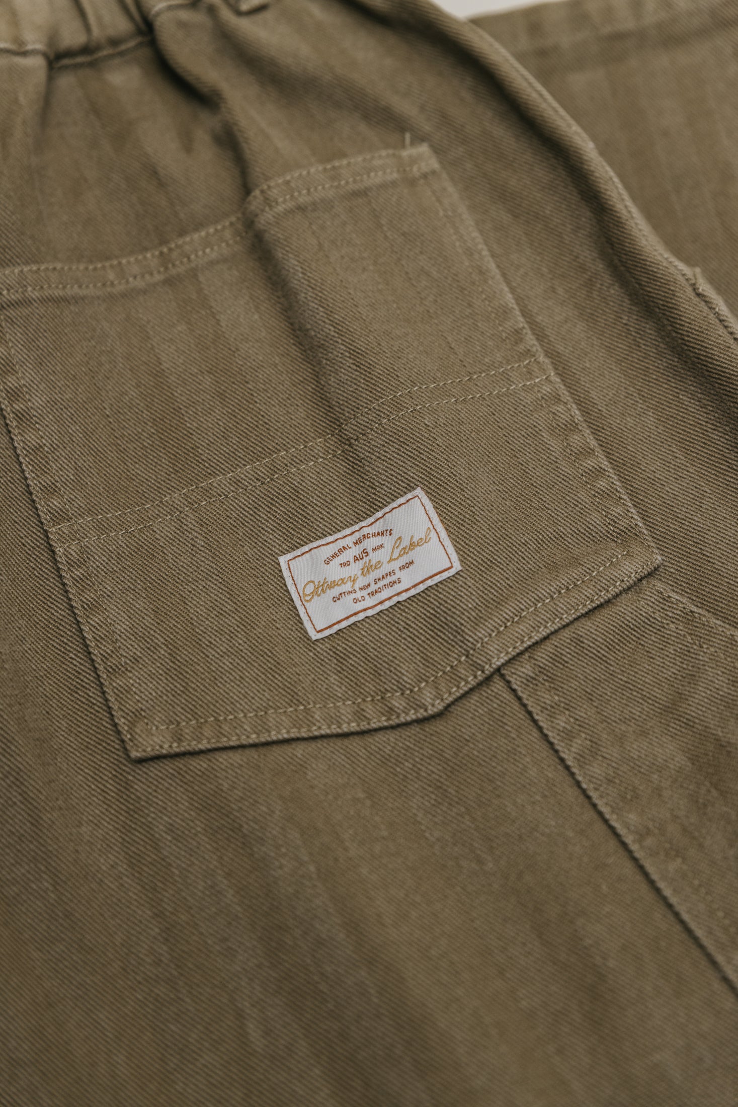 Ben Roy - Baggy Pleated Pants - Washed Green