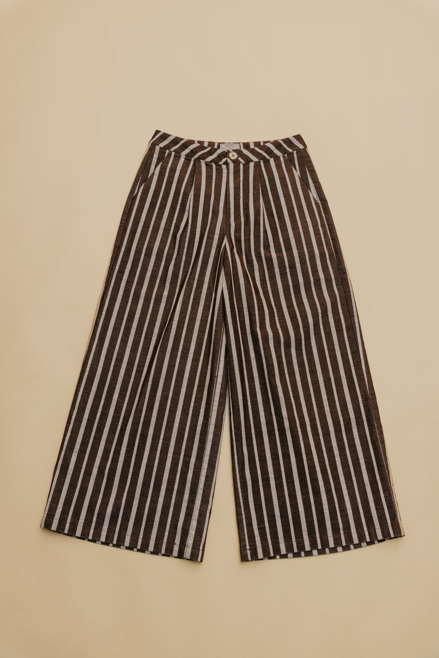 Gabbi - Striped Mid-Waist Cord Pants