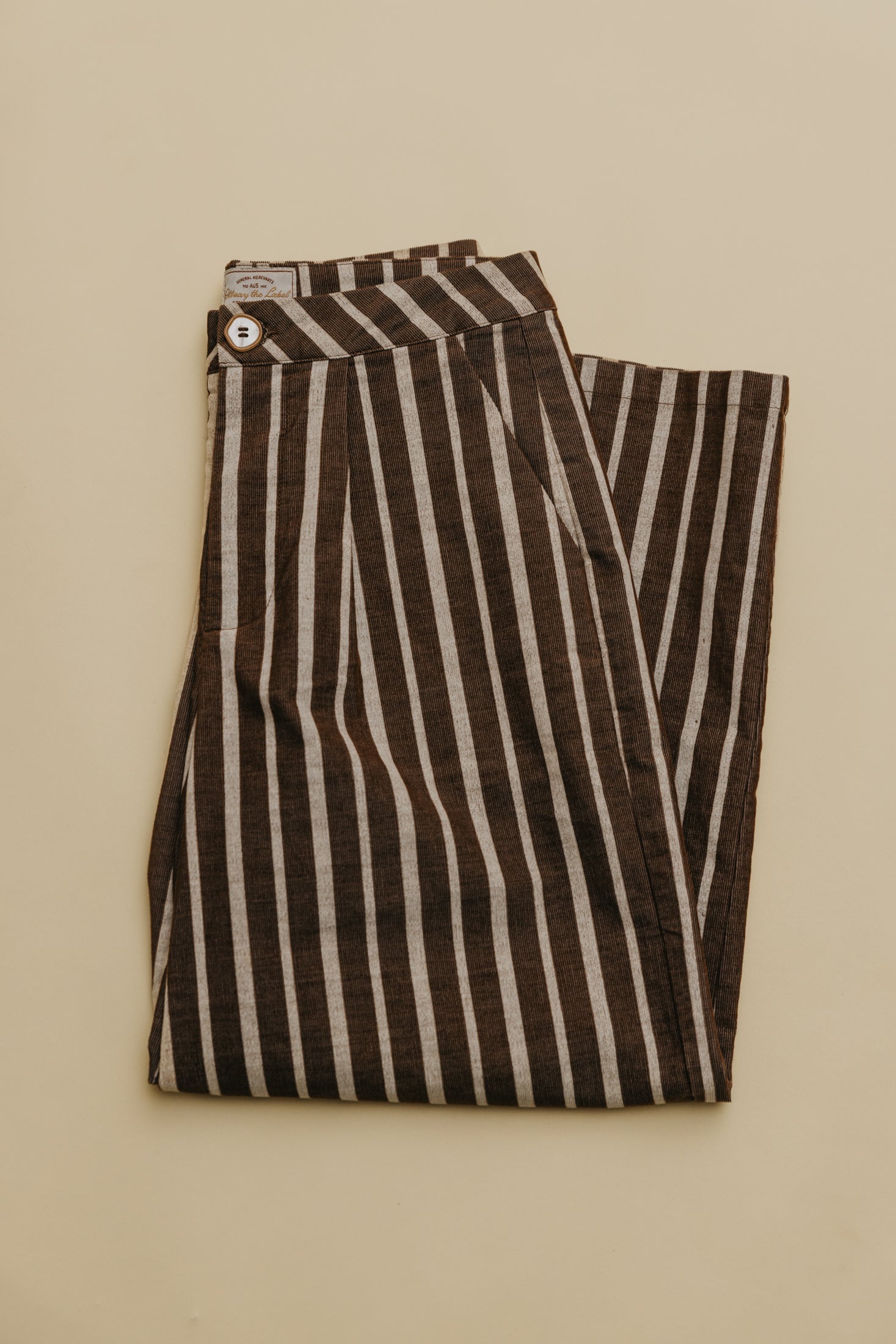 Gabbi - Striped Mid-Waist Cord Pants