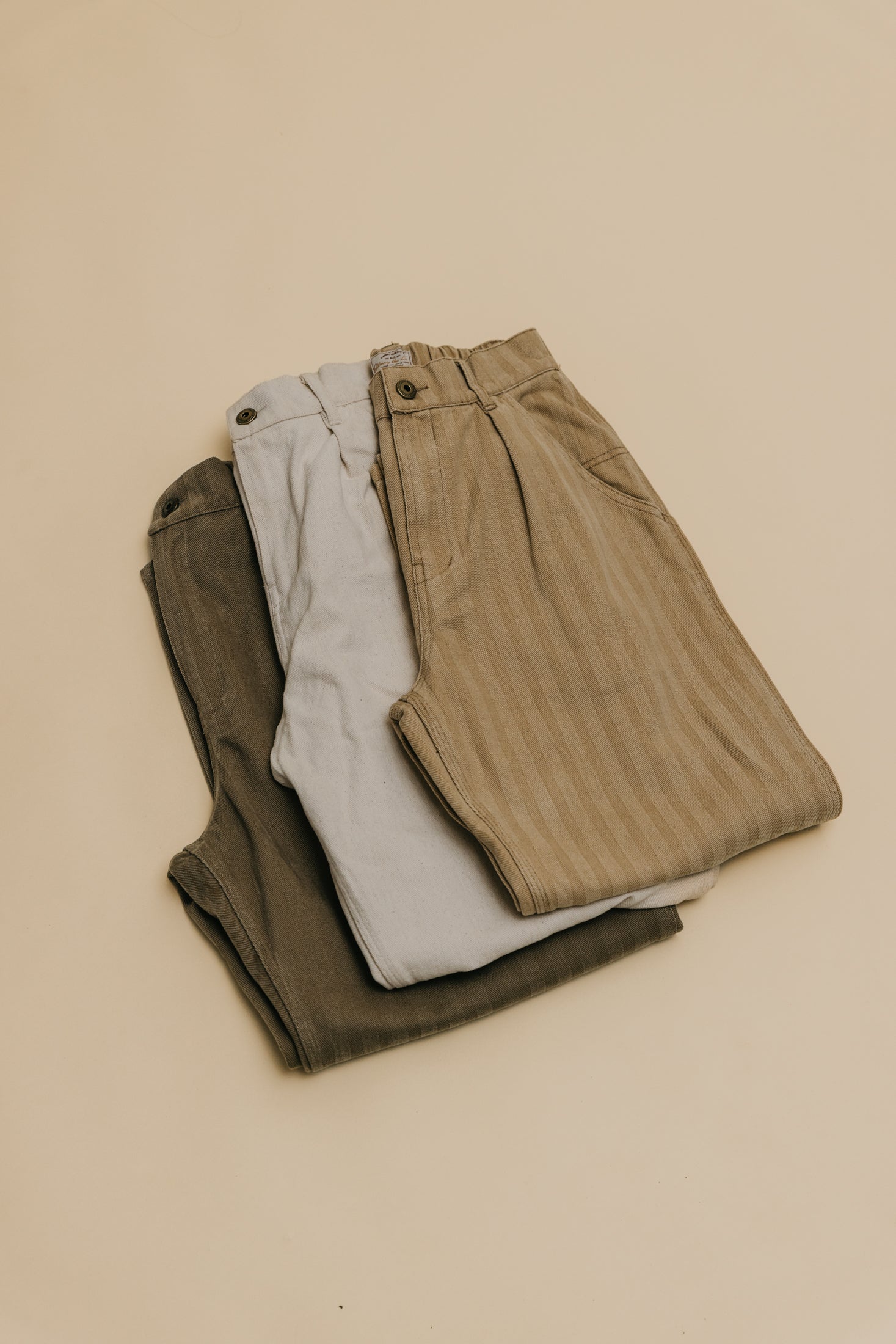 Ben Roy - Unisex Baggy Pleated Pants - Washed Green