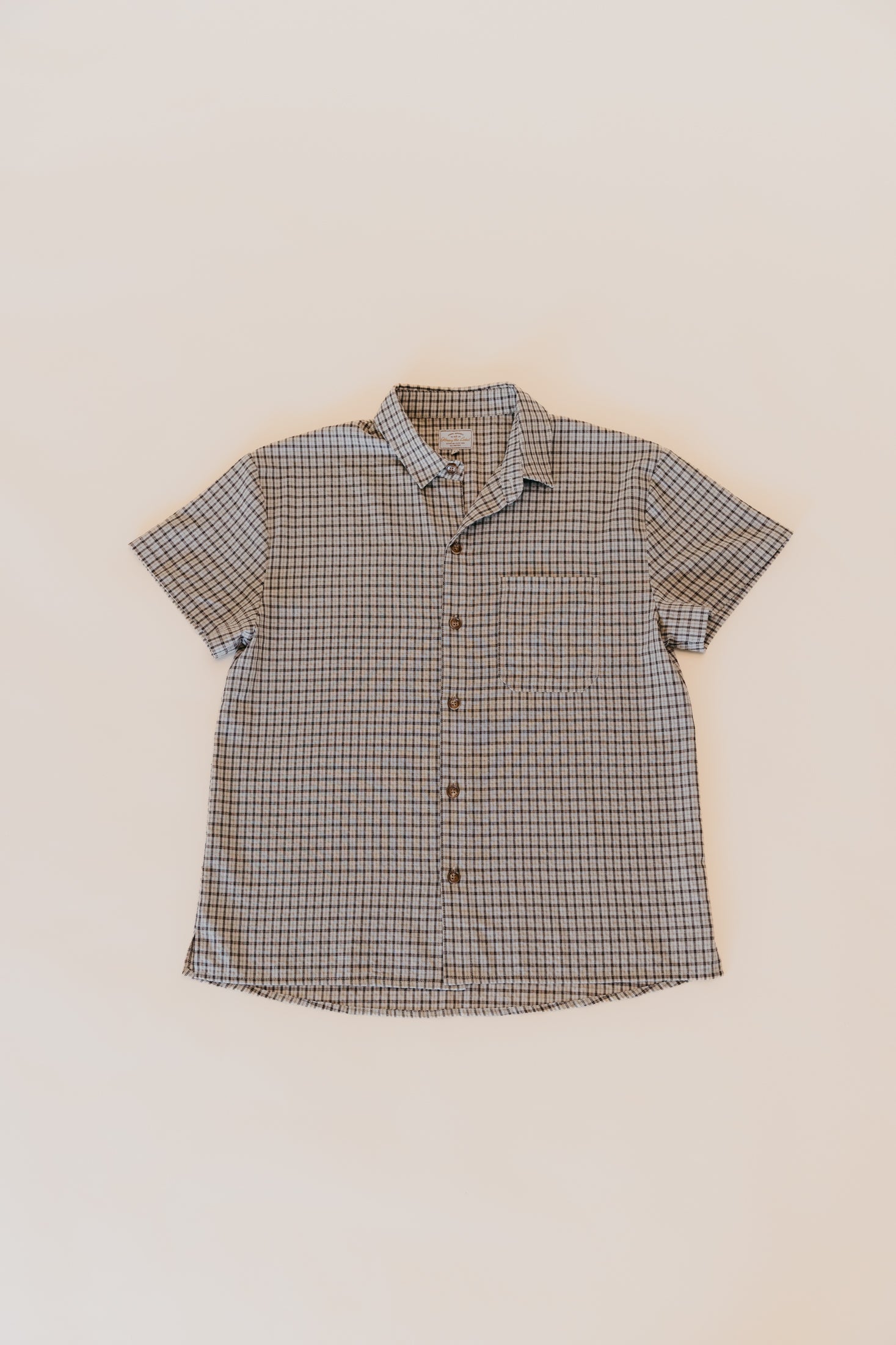 Lennox - Brown Checked Short Sleeve Shirt