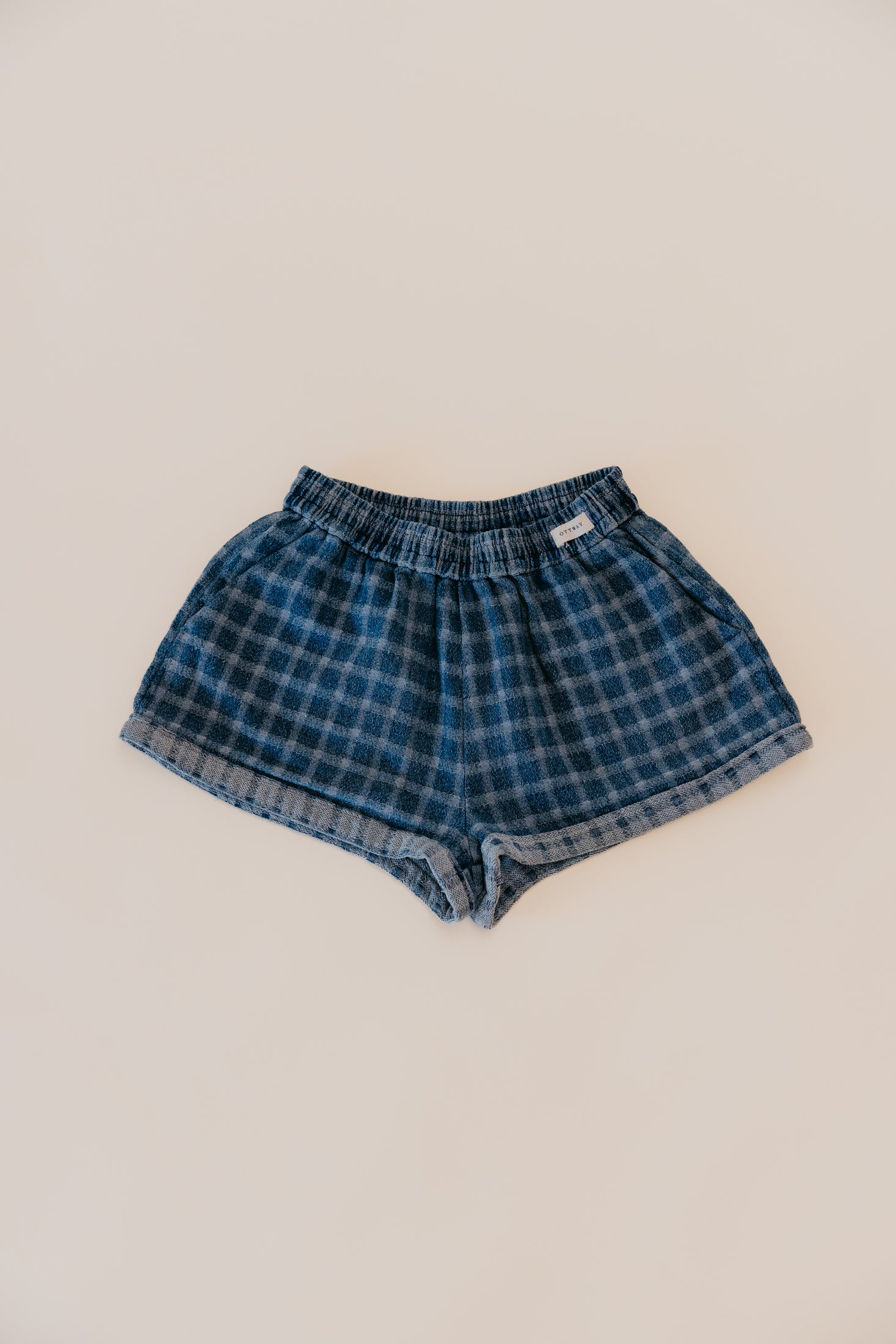 Weston Twin - Checked Denim Shorts