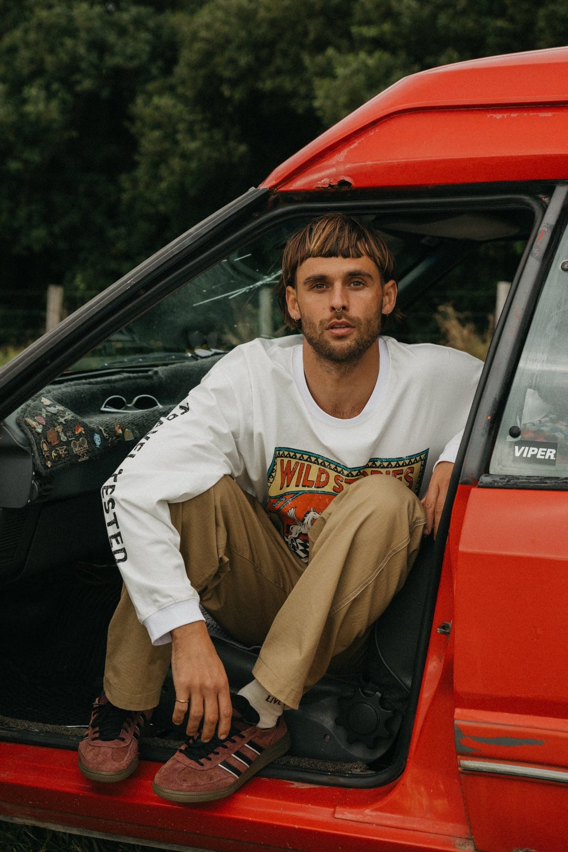 Wild Stories Long Sleeve T-Shirt - White