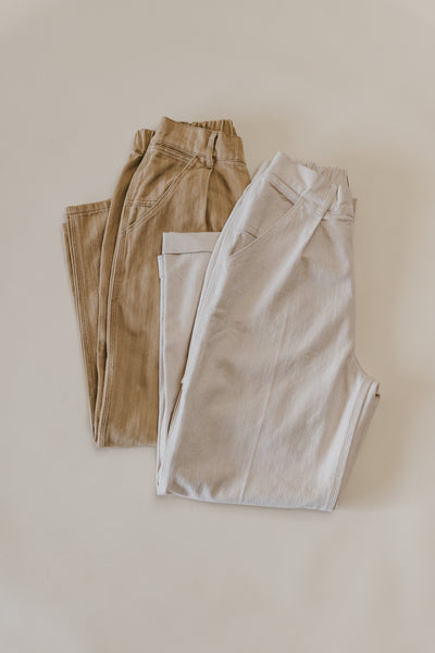 Ben Roy - Unisex Carpenter Baggy Pleated Pants - Oat