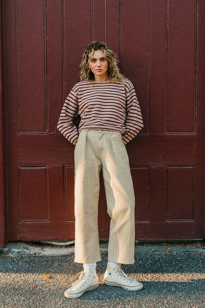 Ray - Cropped Stripe Jumper