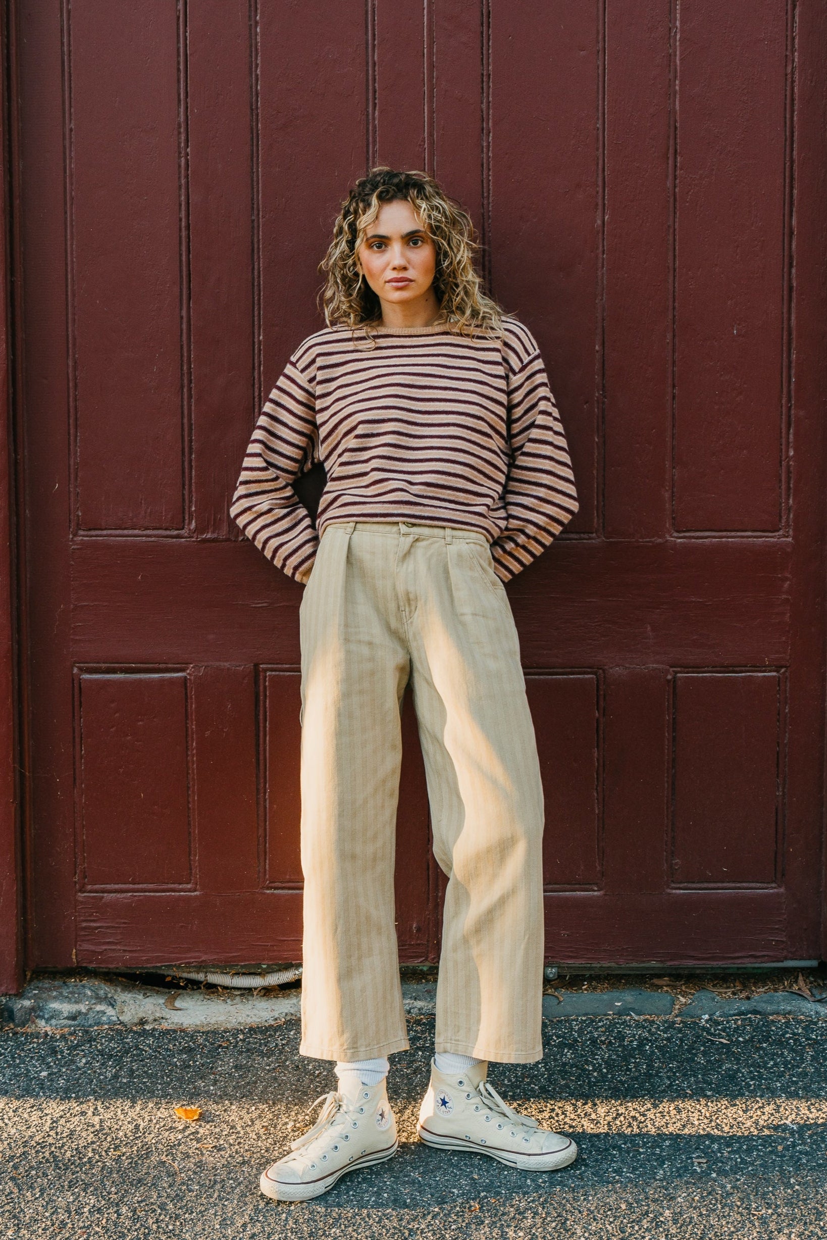 Ray - Cropped Stripe Jumper