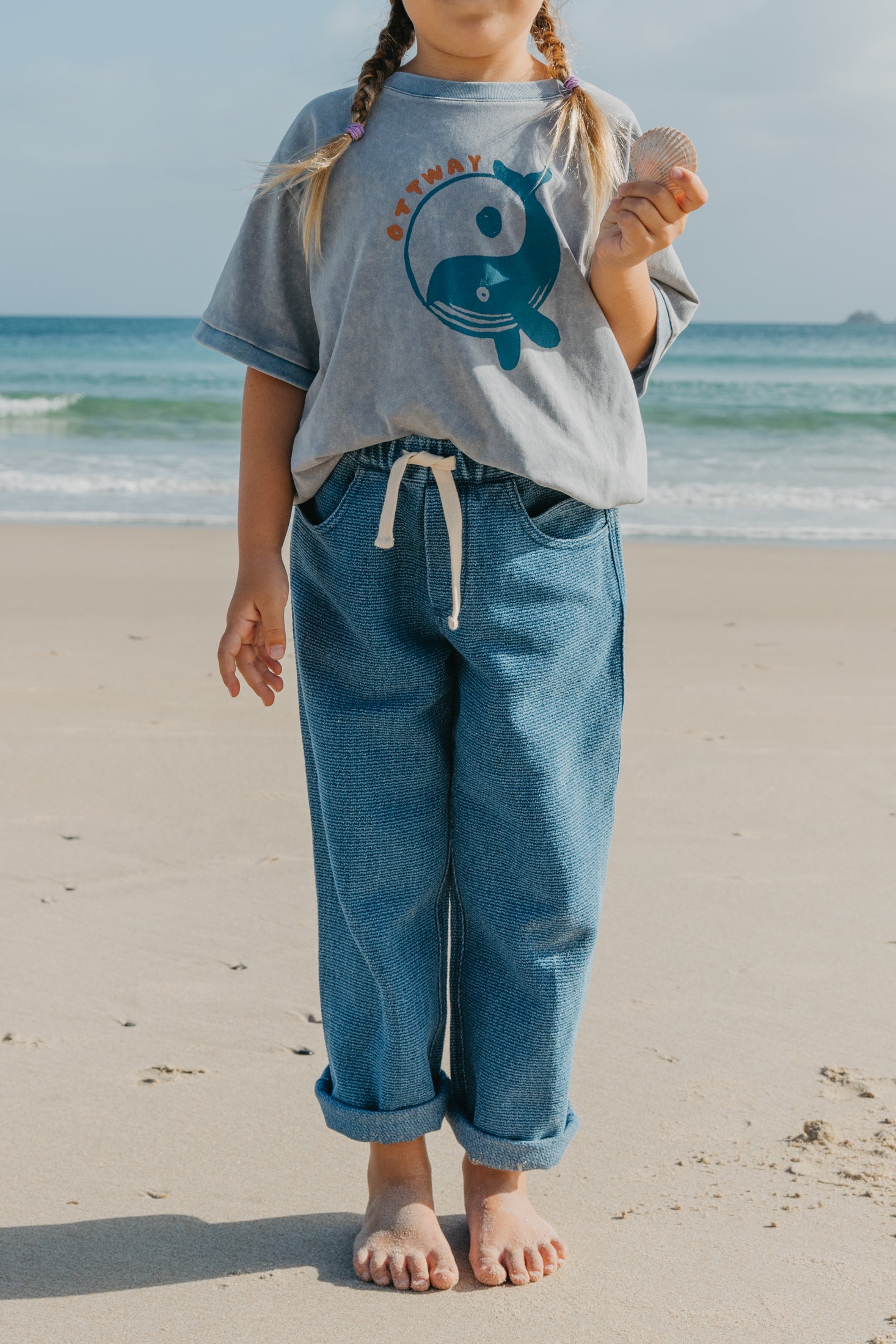 Ocean Pals Washed Blue T-Shirt - Kids