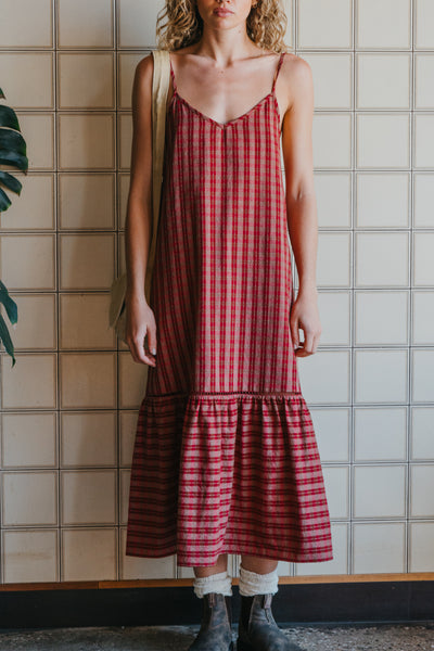 Cherry - Pink Checkered Dress