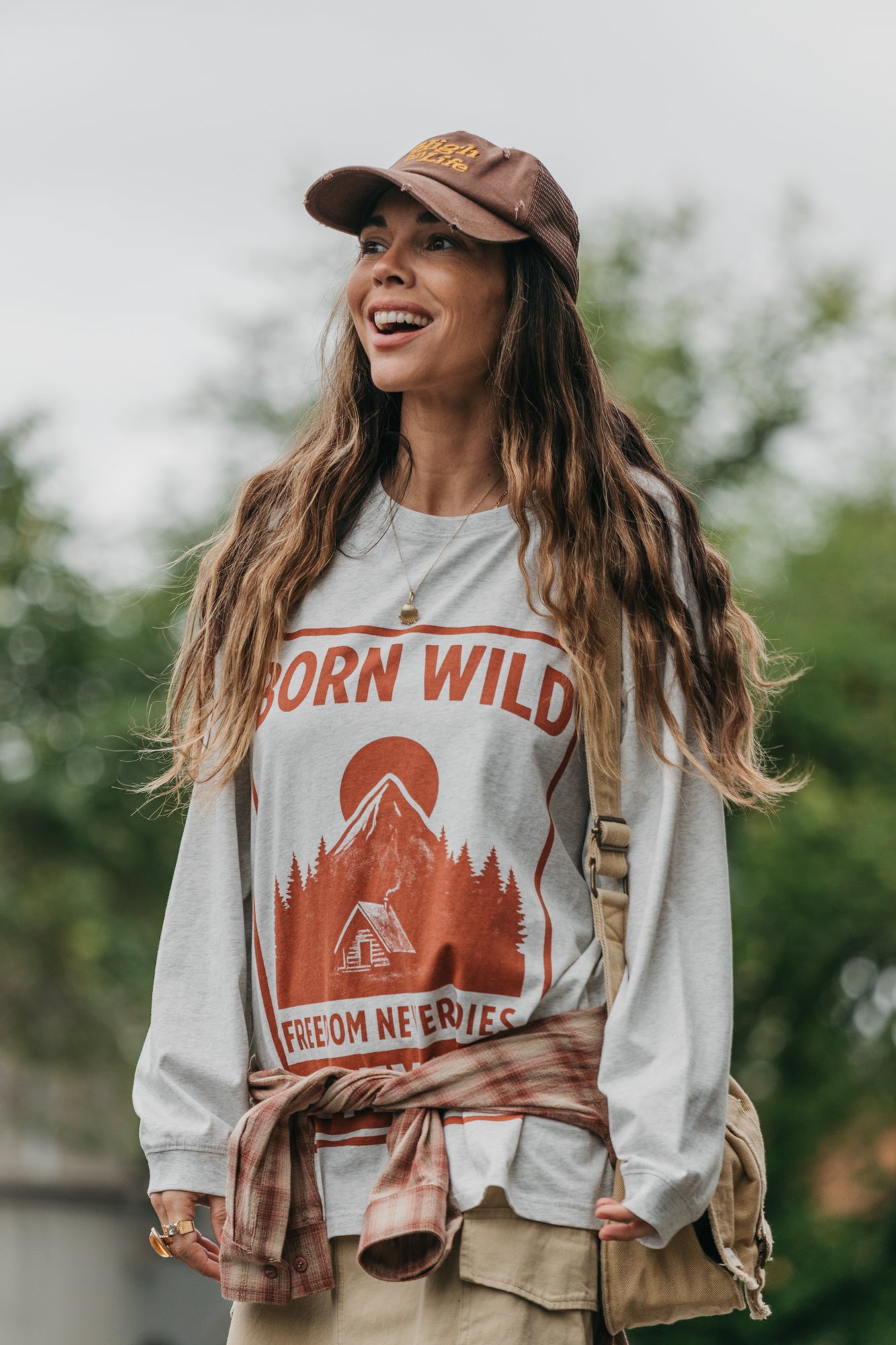 High on Life - Distressed Brown Trucker Cap