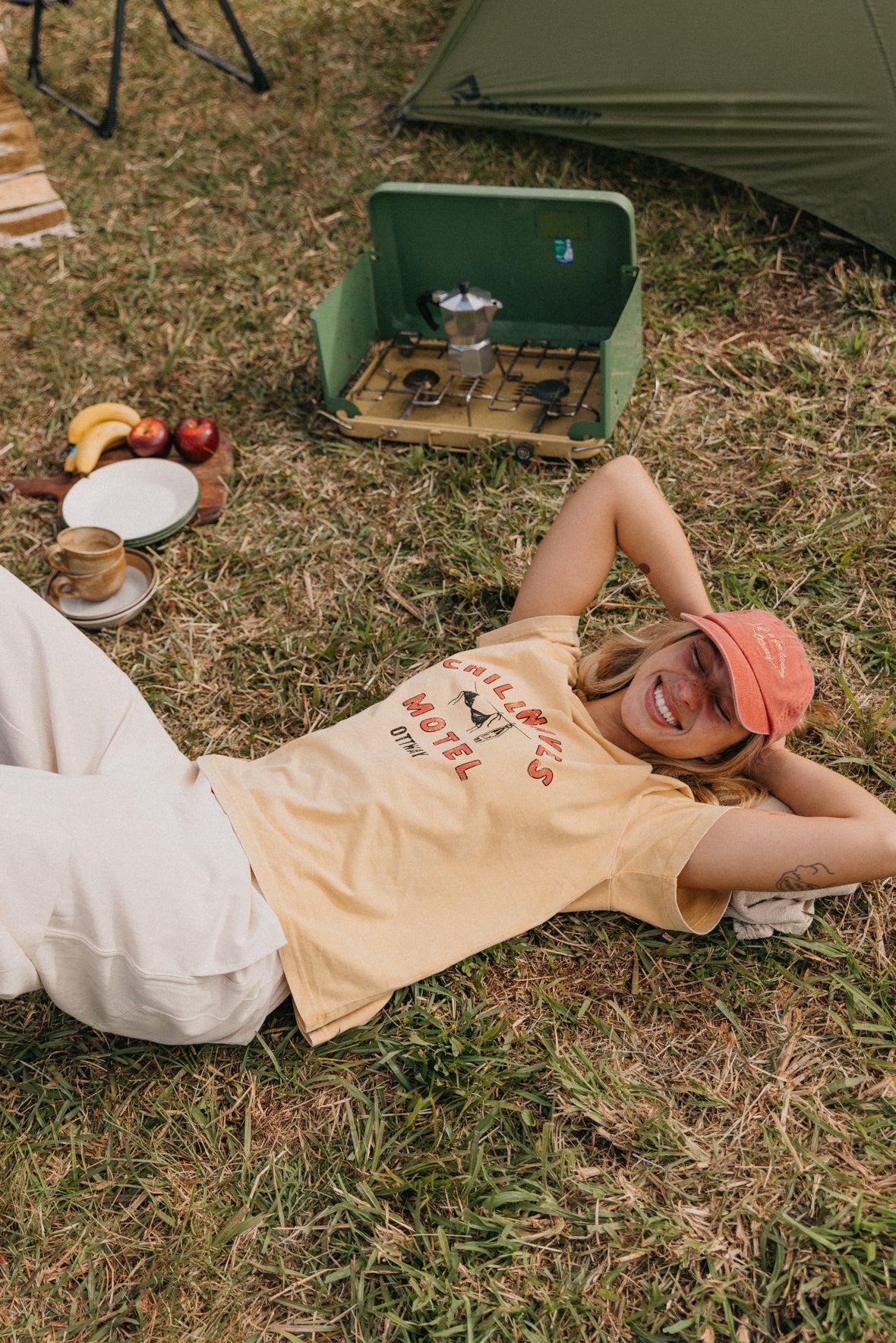 Chill Waves Motel Unisex T-Shirt - Soft Mustard Yellow