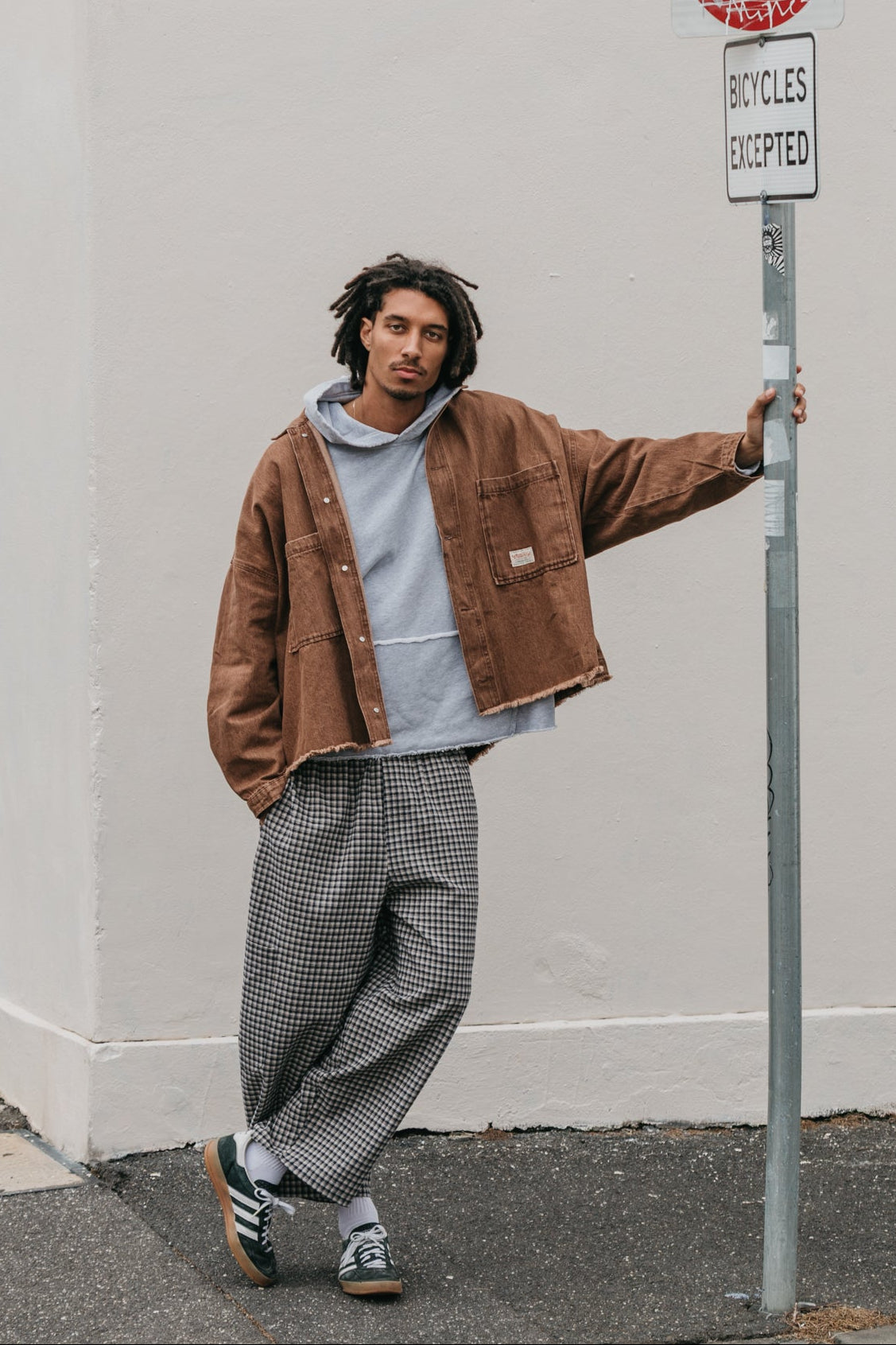 Chef Ottway Pants - Blue and Cream Plaid