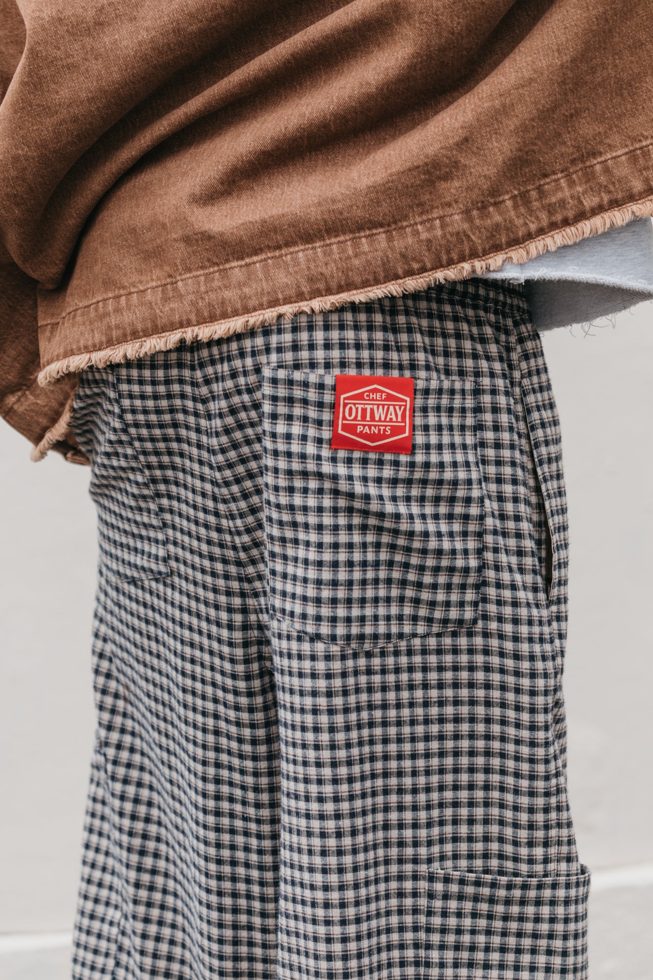 Chef Ottway Pants - Blue and Cream Plaid