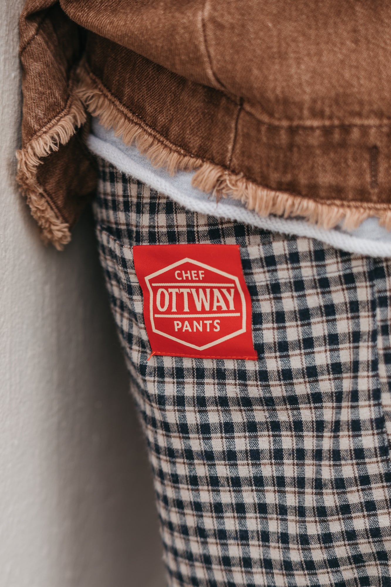 Chef Ottway Pants - Blue and Cream Plaid