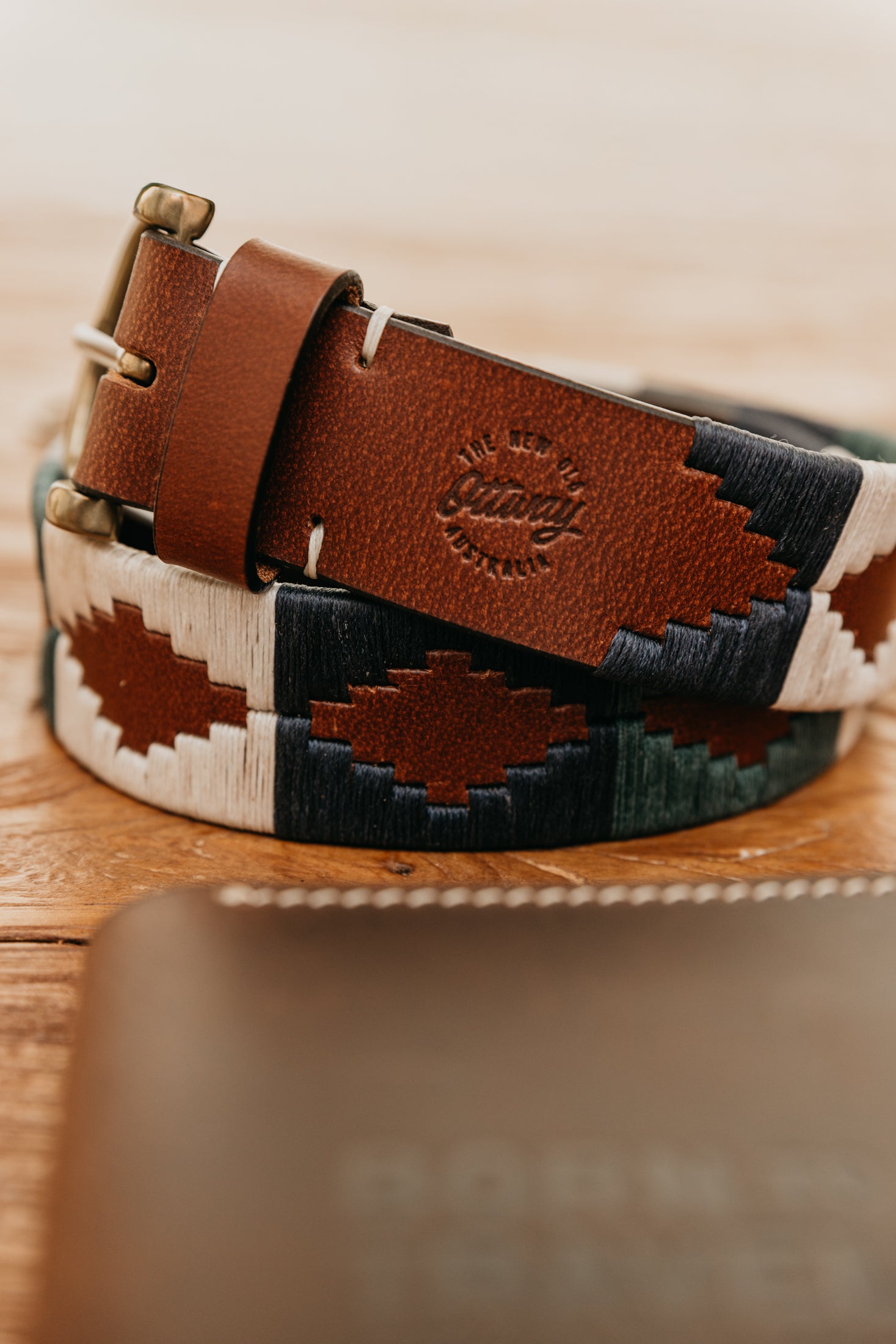 タッカーブラウンレザーベルト