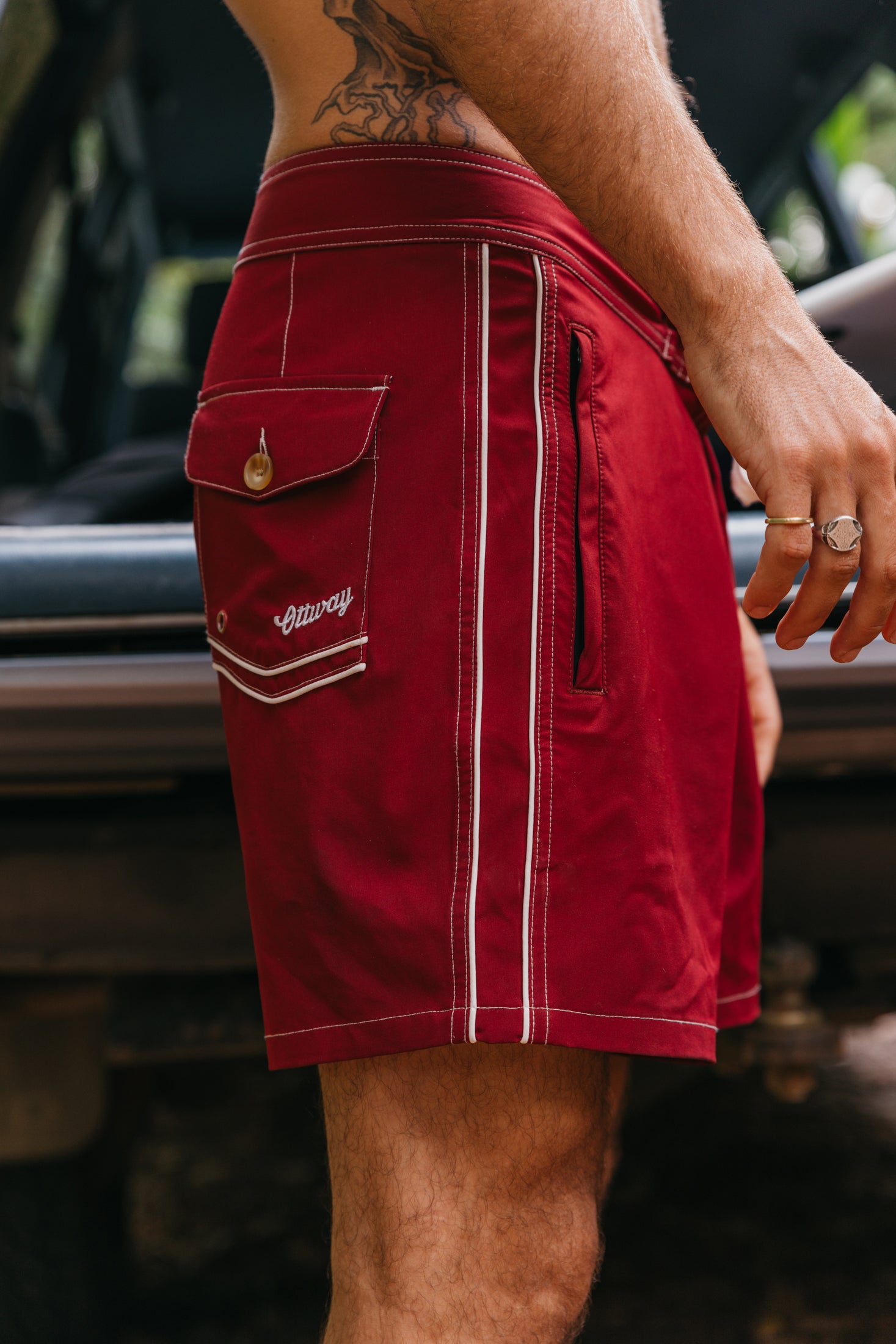 Winebreak - Burgundy Boardshorts