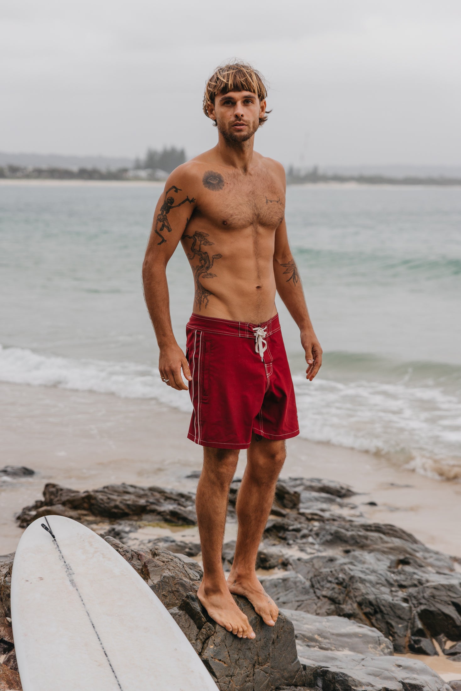 Winebreak - Burgundy Boardshorts