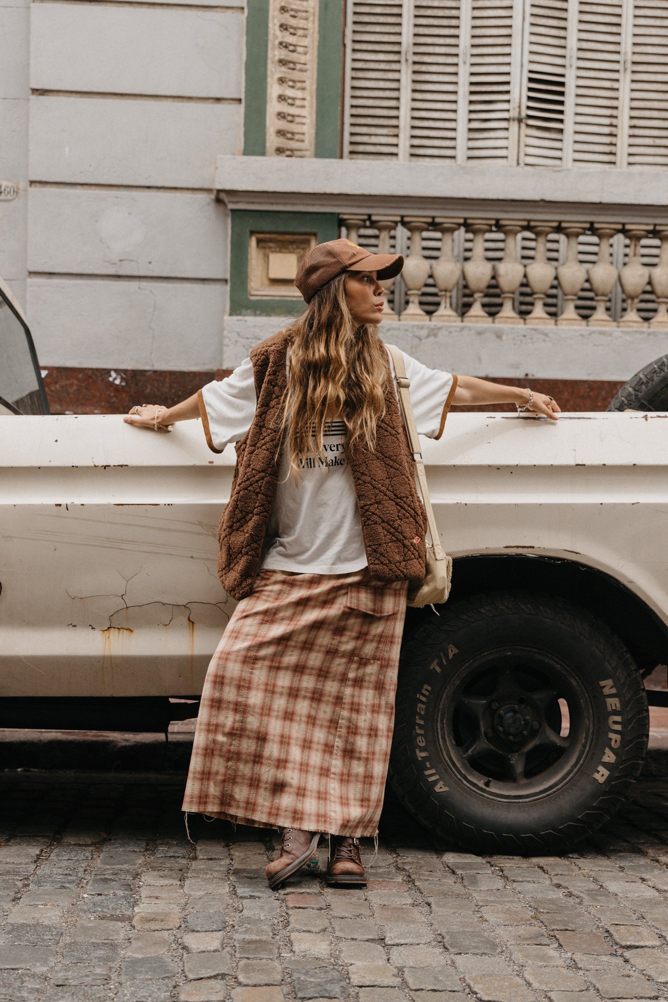 Benson - Plaid Maxi Skirt